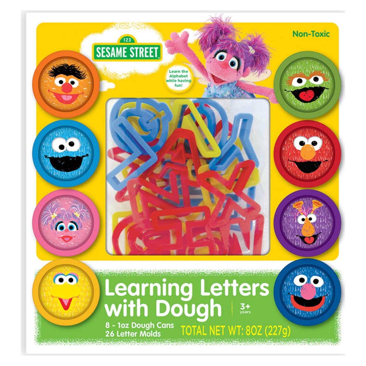 Set Educativo de Masa Plaza Sésamo - 8 Latas 28g y 26 Moldes