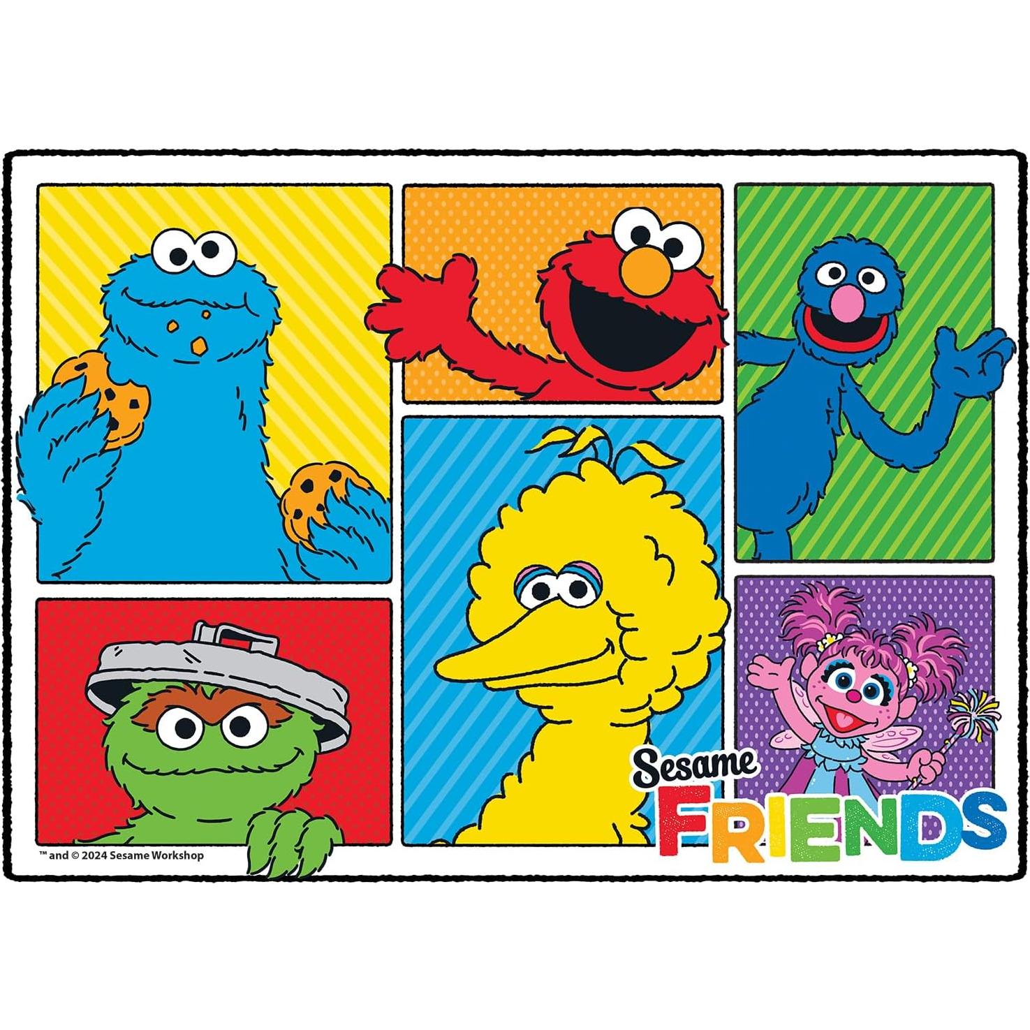 Rompecabezas 4 en 1 Plaza Sésamo Buffalo Games - 48 a 100 Piezas