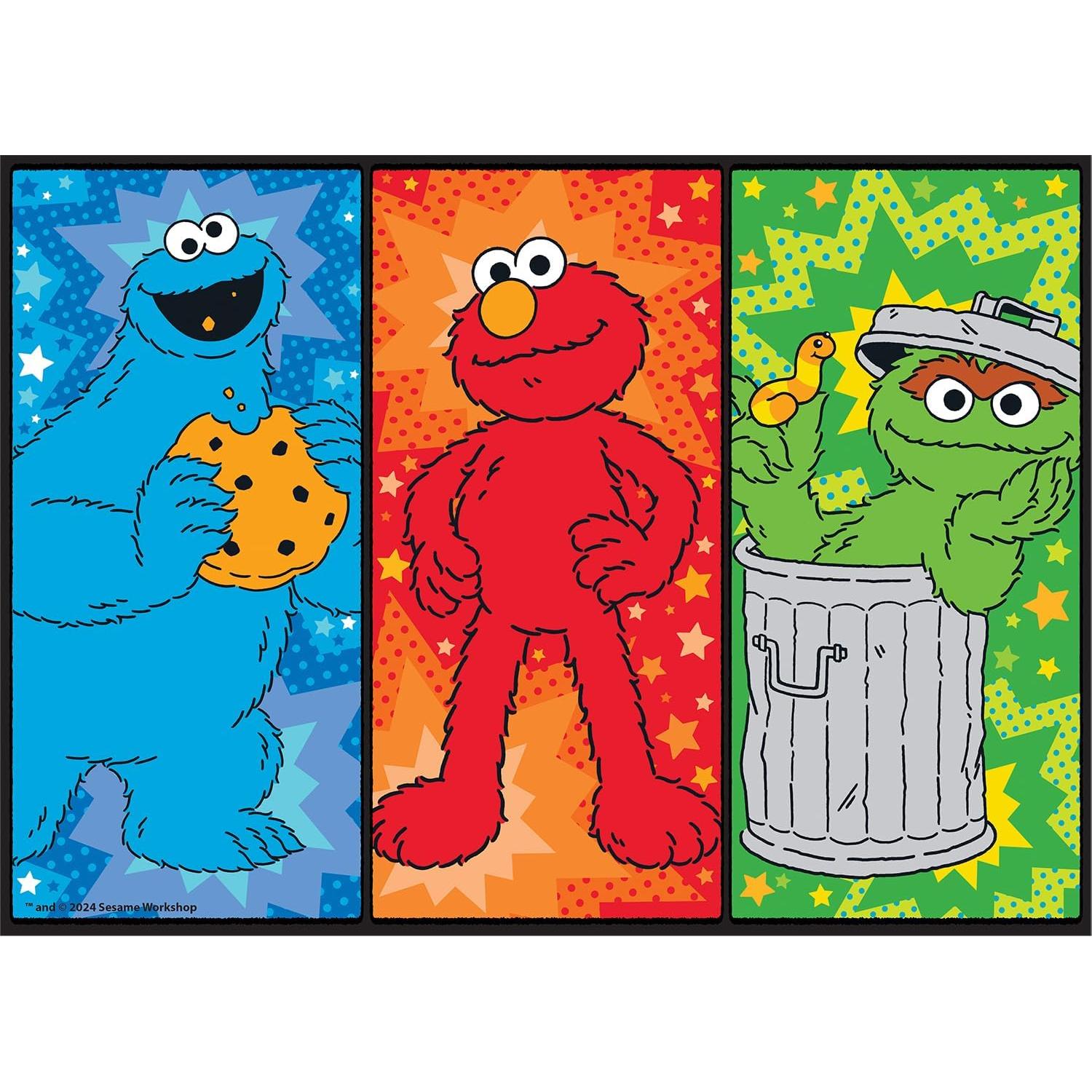 Rompecabezas 4 en 1 Plaza Sésamo Buffalo Games - 48 a 100 Piezas