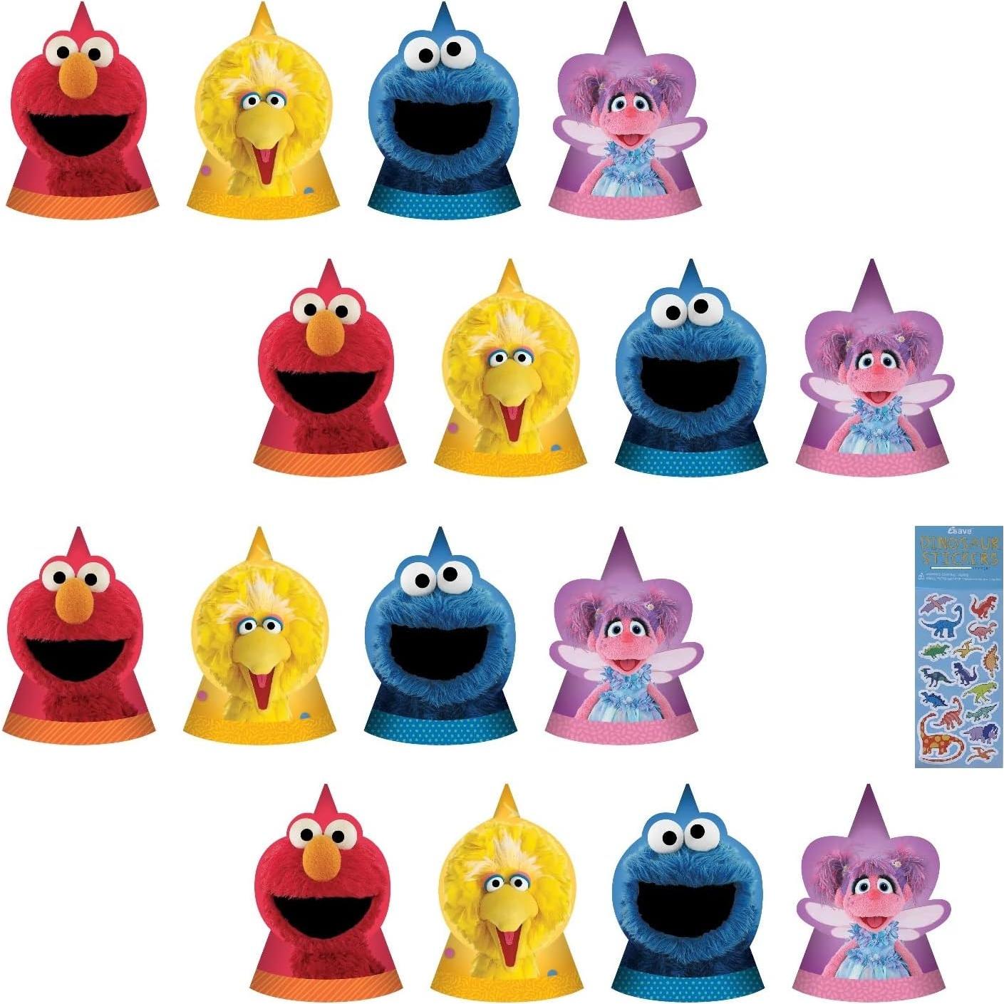 Suministros Fiesta Cumpleaños Amscan Plaza Sésamo - 16 Sombreros