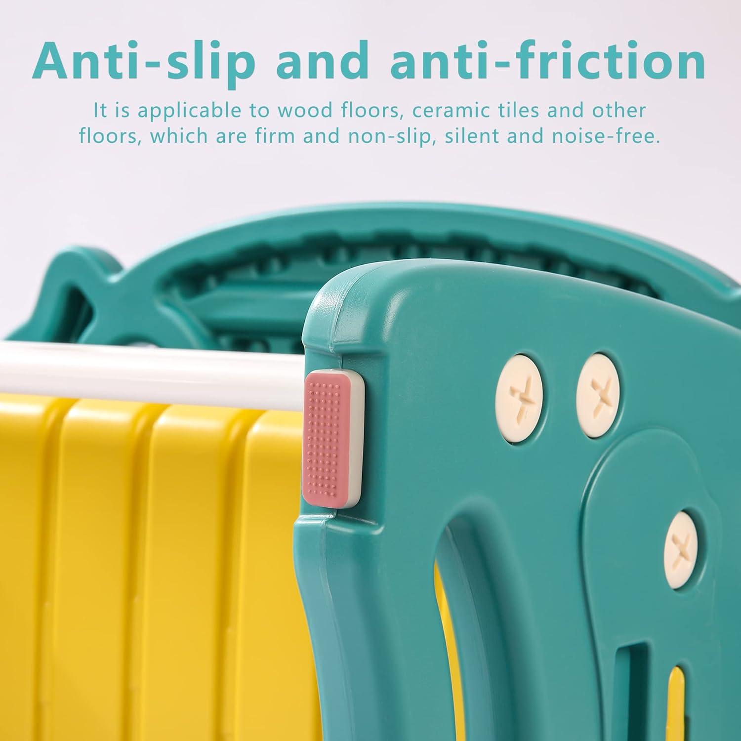 Juego de Mesa y Sillas Ajustable para Niños HRTT Verde Oscuro