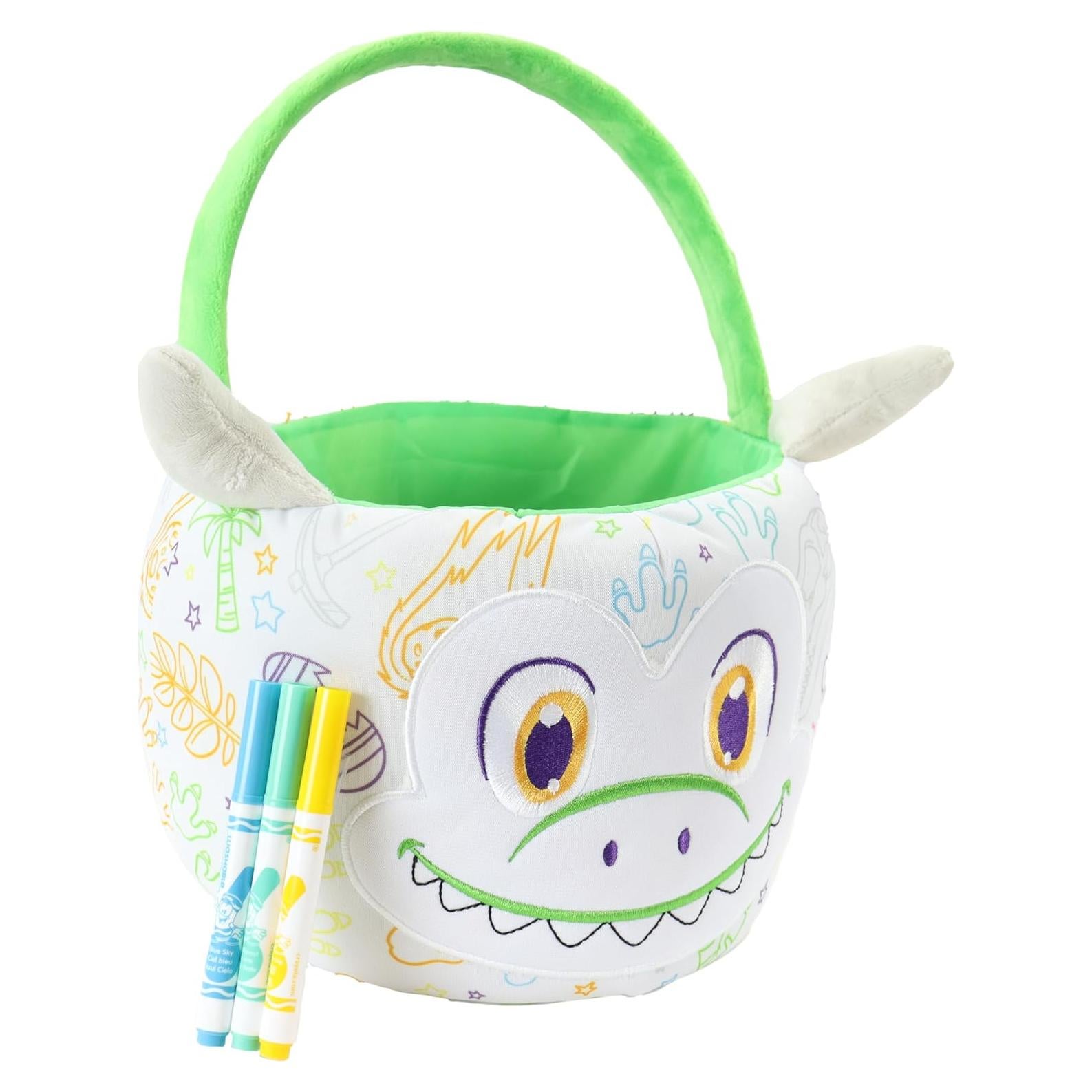 Cesta de Pascua Crayola Dinosaurio Verde + 3 Marcadores