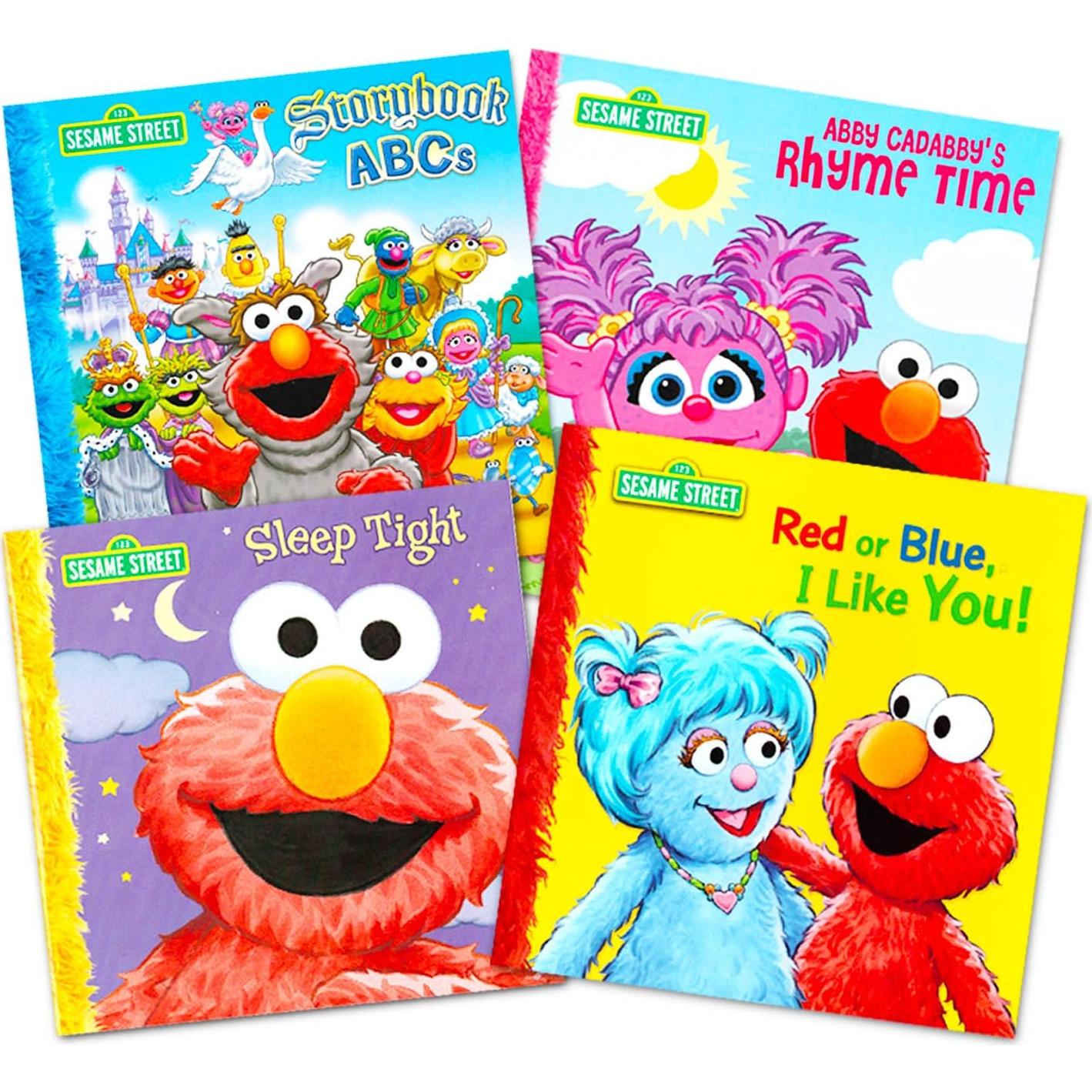 Conjunto de 12 Libros de Cartón Plaza Sésamo para Niños