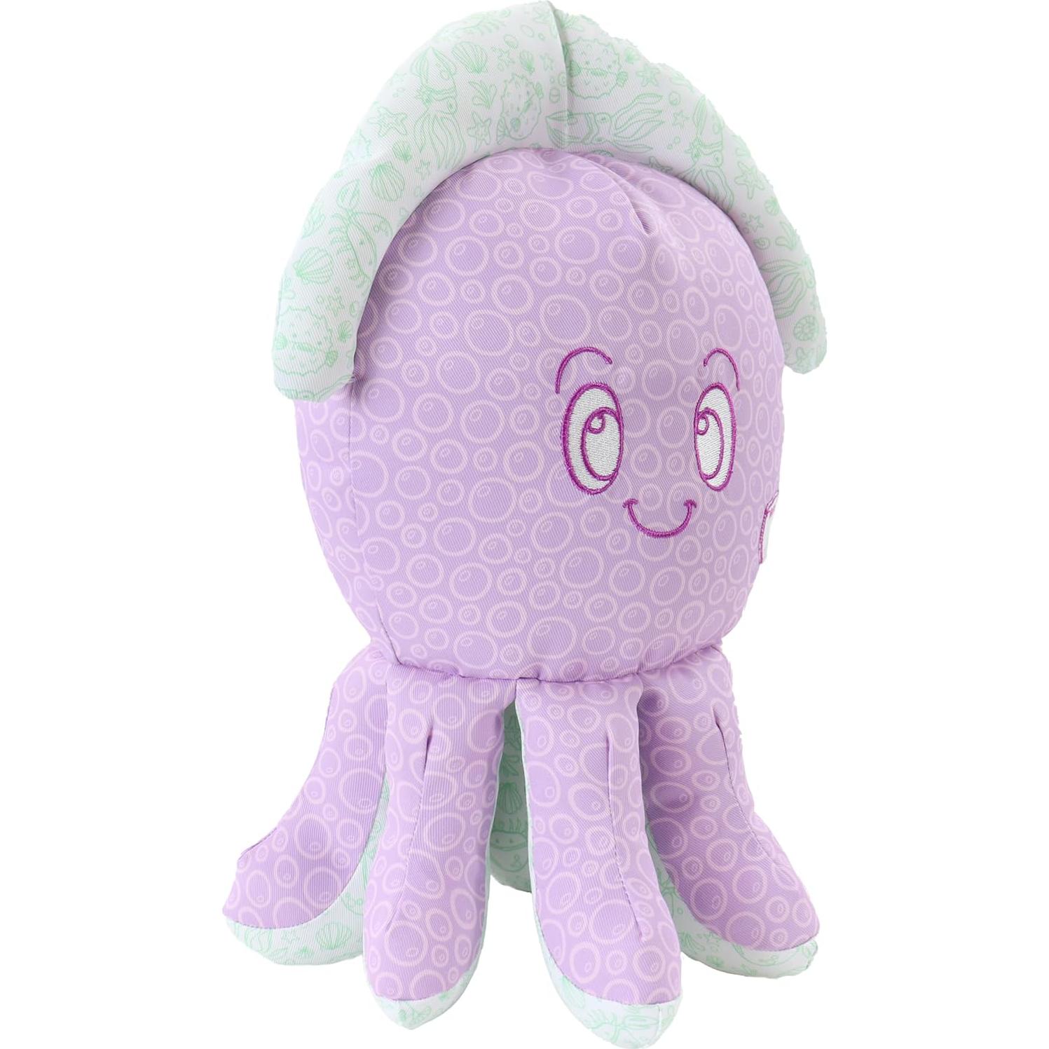 Crayola Color Me Plush Pulpo Púrpura con 3 Marcadores Lavables