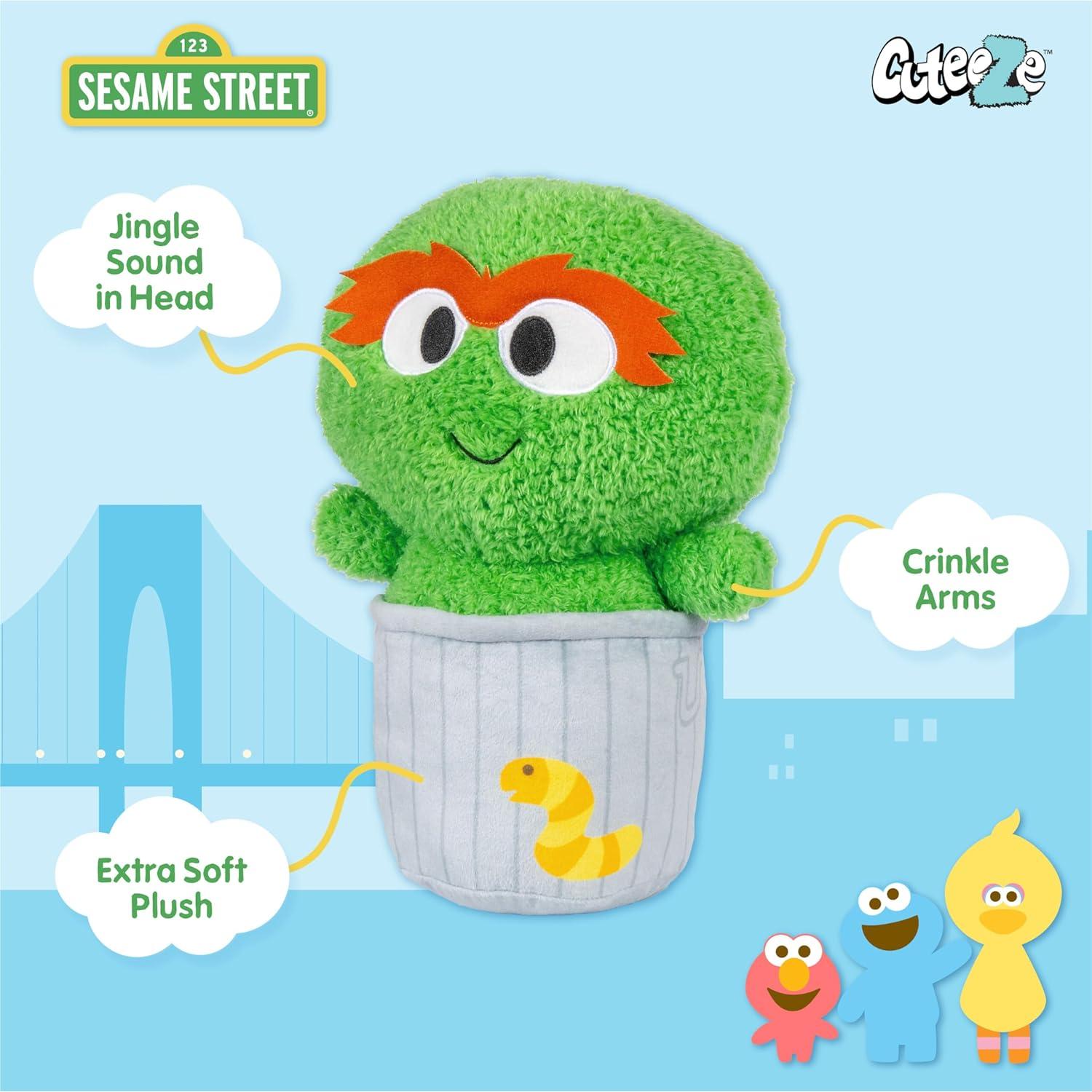 Peluche Oscar el Gruñón Plaza Sésamo 30 cm Kids Preferred