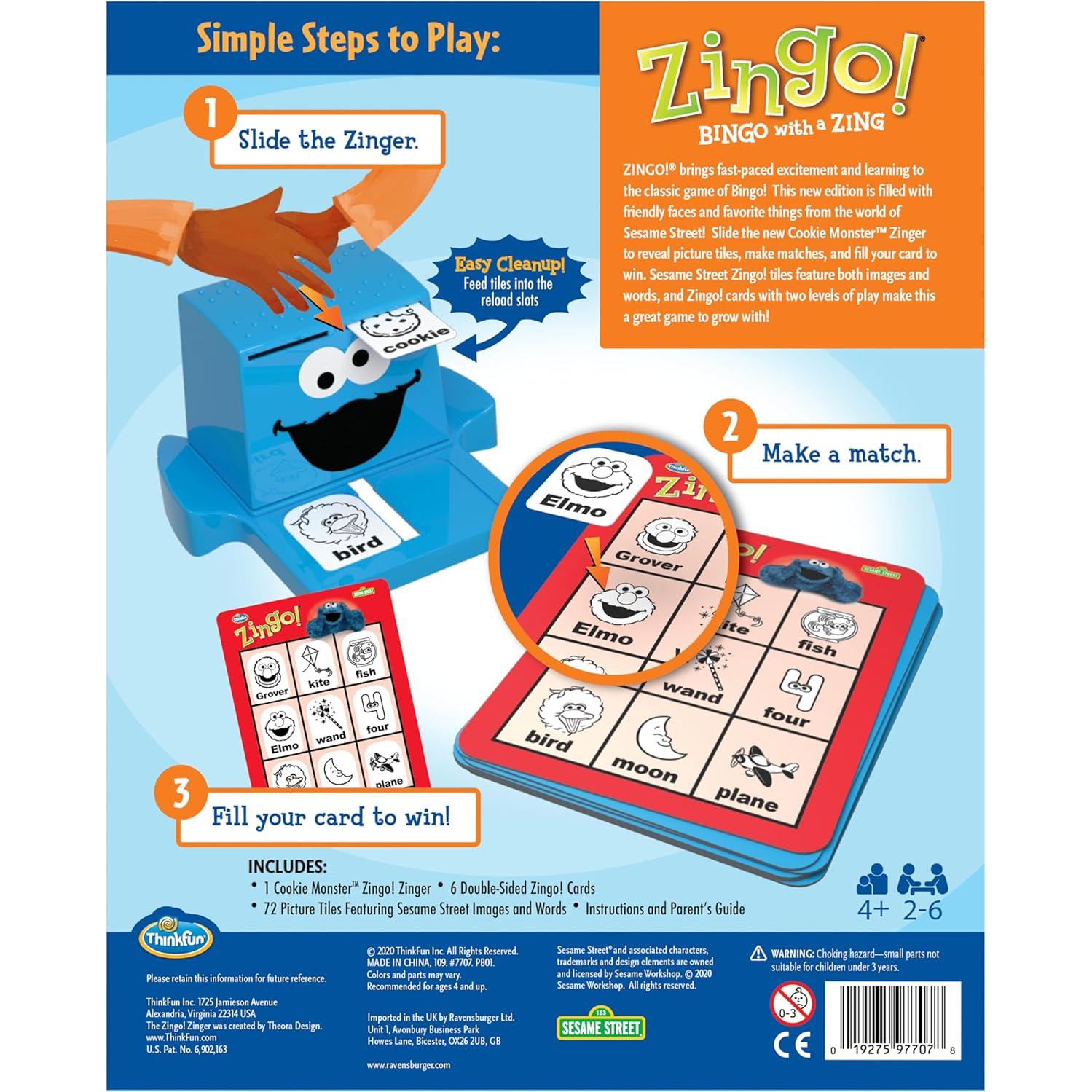 Juego de Mesa ThinkFun Zingo! Plaza Sésamo 4+