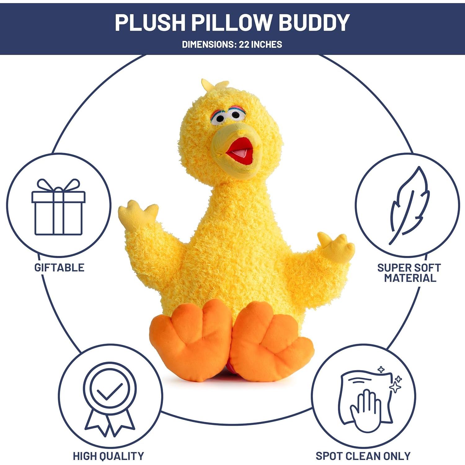 Almohada de Peluche Big Bird Jay Franco 56 cm Amarillo