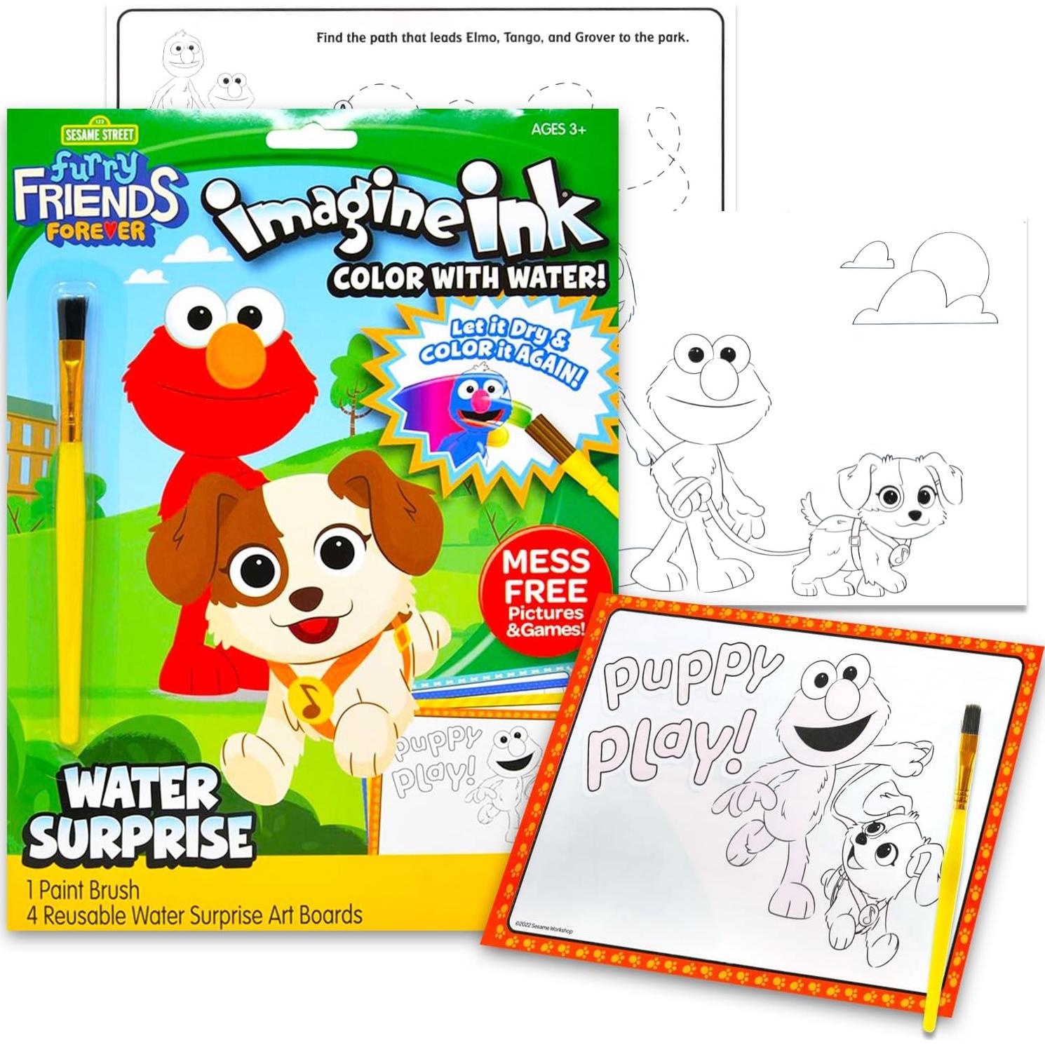 Set de Pintar con Agua Elmo Sesame Street - Libro Deluxe y Stickers