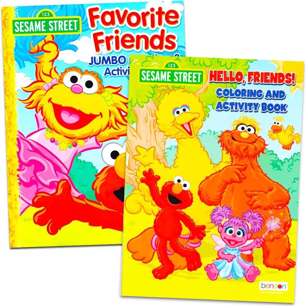 Set de Libros para Colorear Plaza Sésamo - Elmo y Cookie Monster