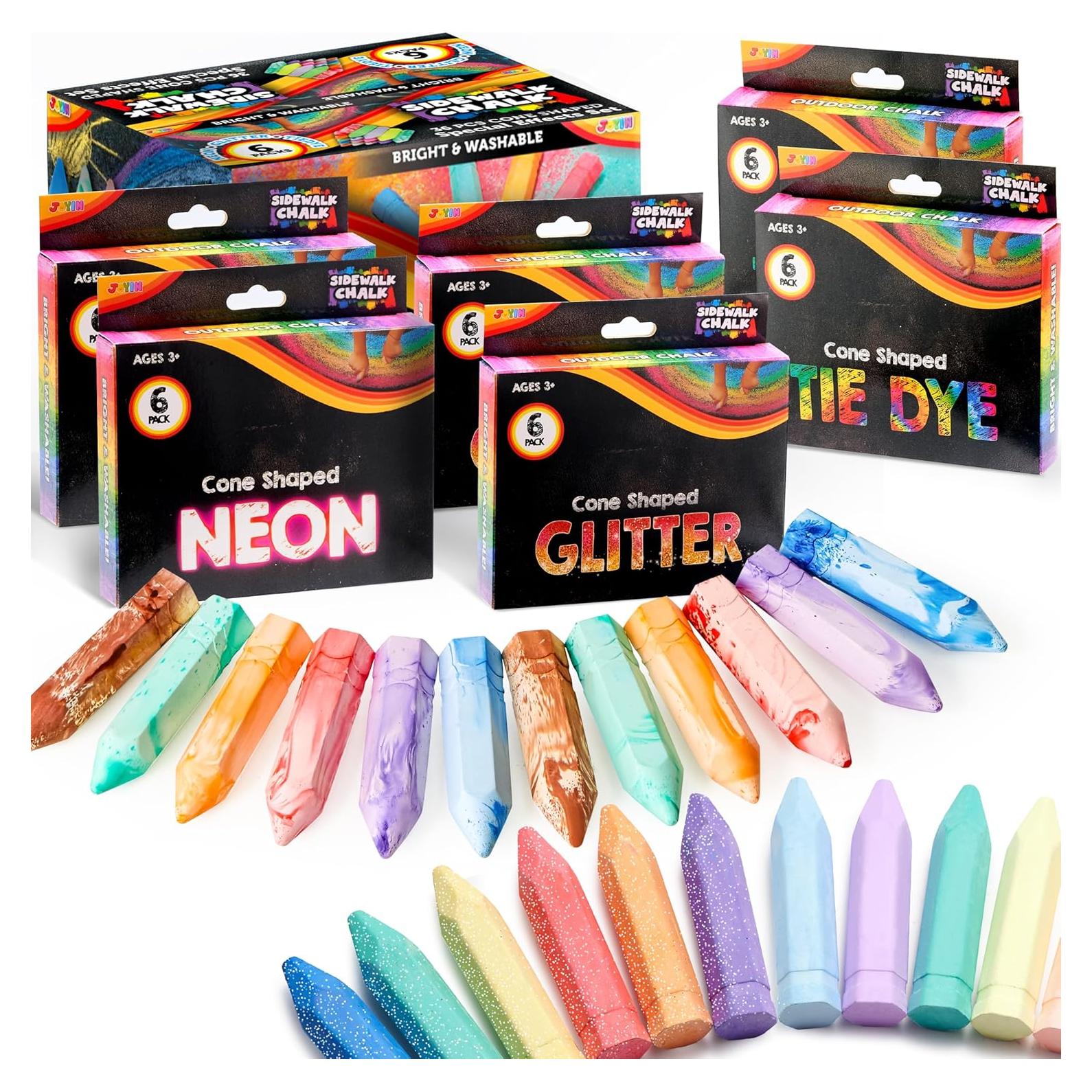 Set de 36 Tizas de Acera Lavables JOYIN 18 Colores