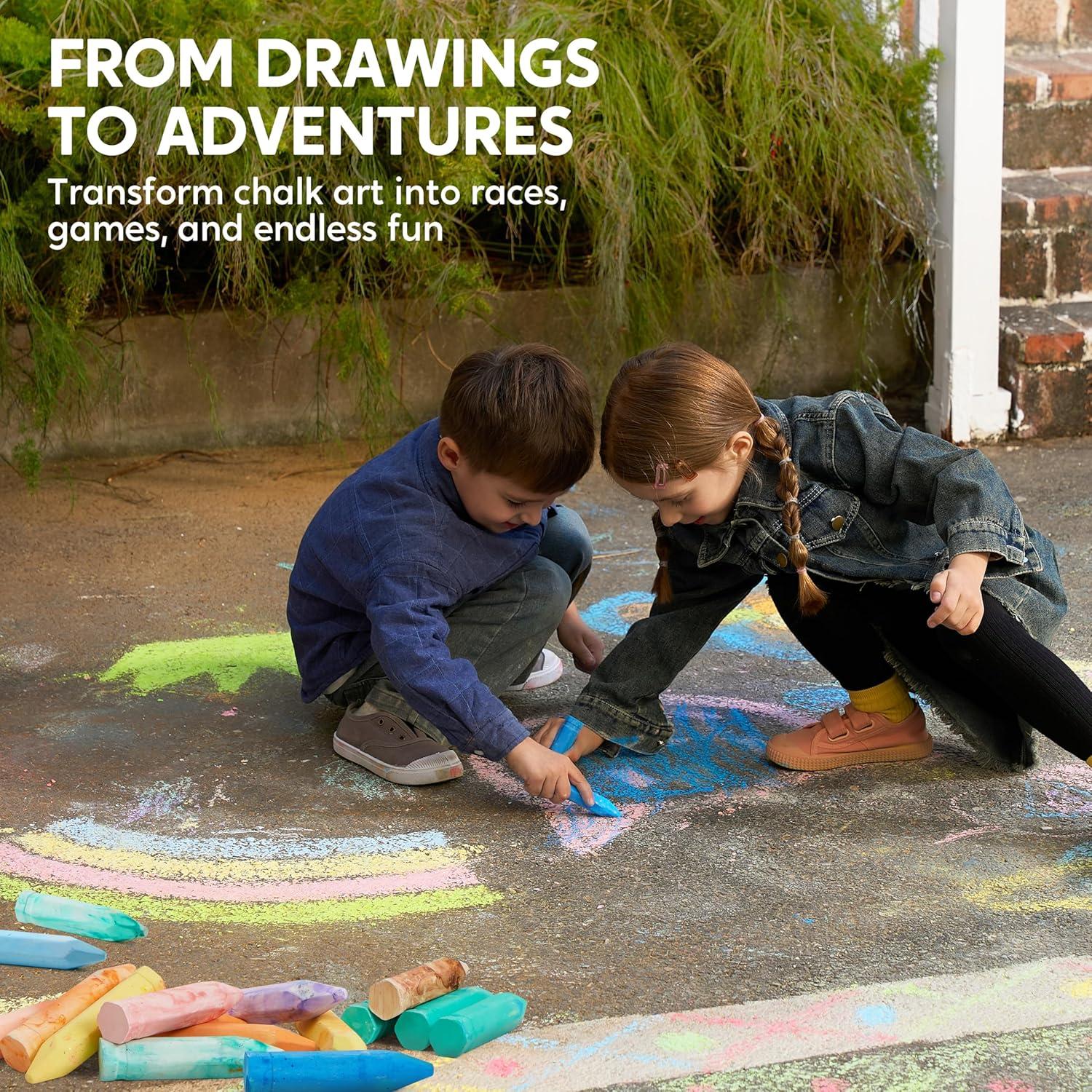 Juego de Tizas Lavables JOYIN 72 Piezas 18 Colores