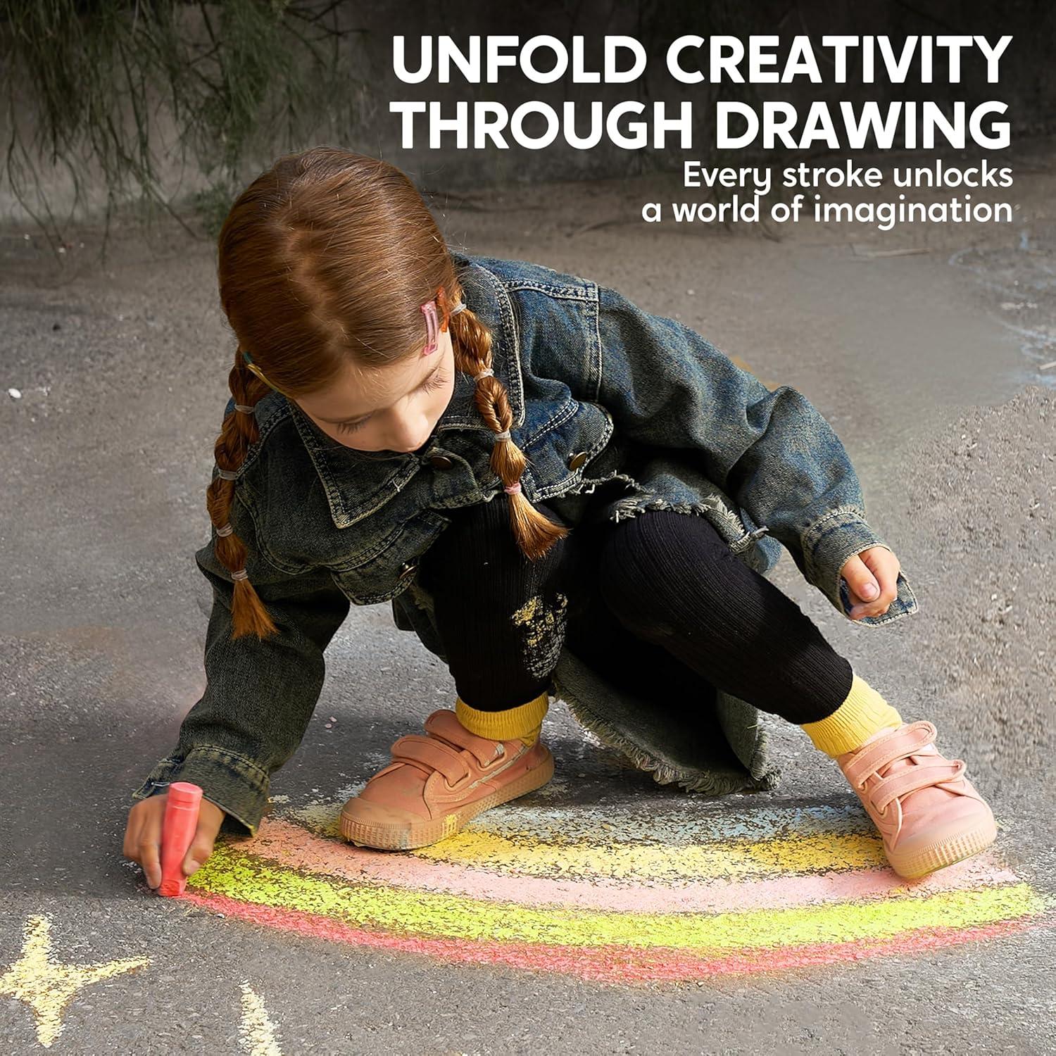 Juego de Tizas Lavables JOYIN 72 Piezas 18 Colores