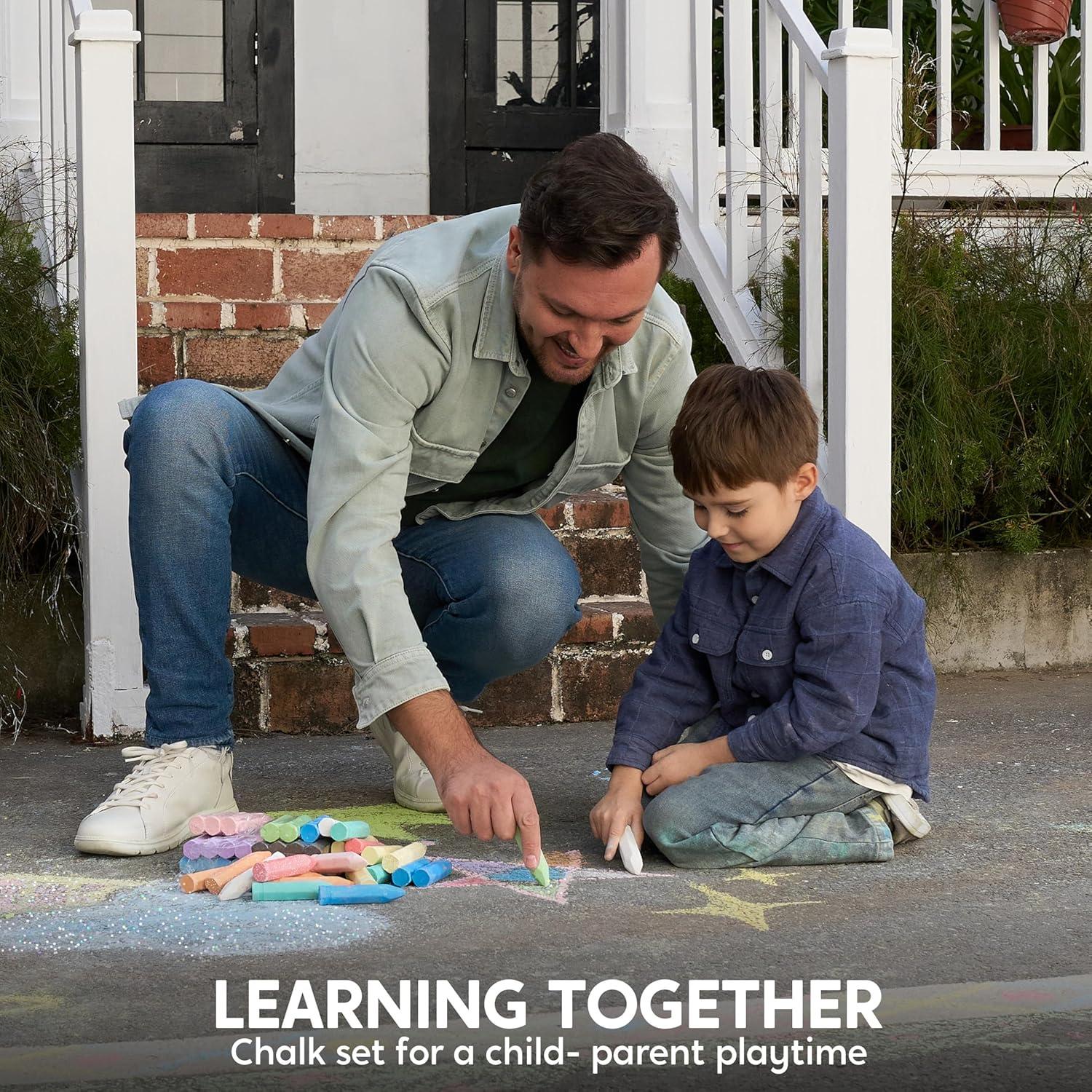 Juego de Tizas Lavables JOYIN 72 Piezas 18 Colores