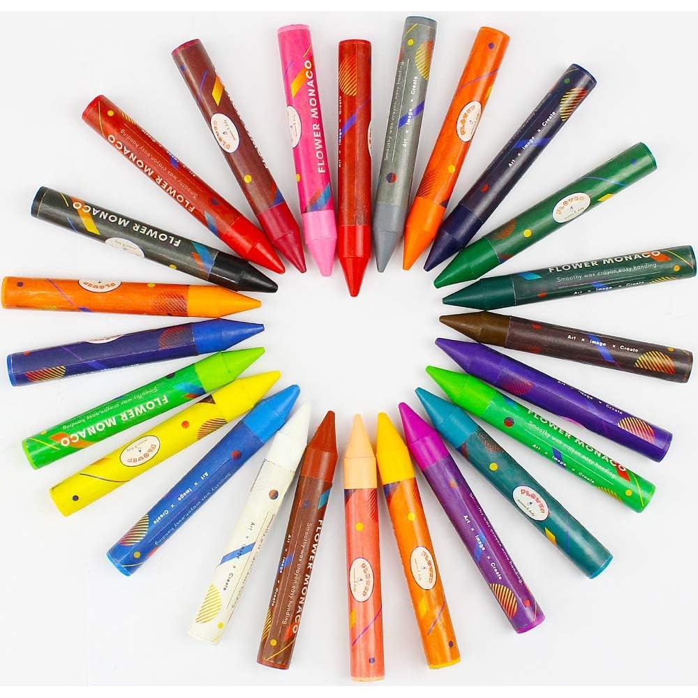 Crayones Jumbo Lebze 24 Colores No Tóxicos para Niños