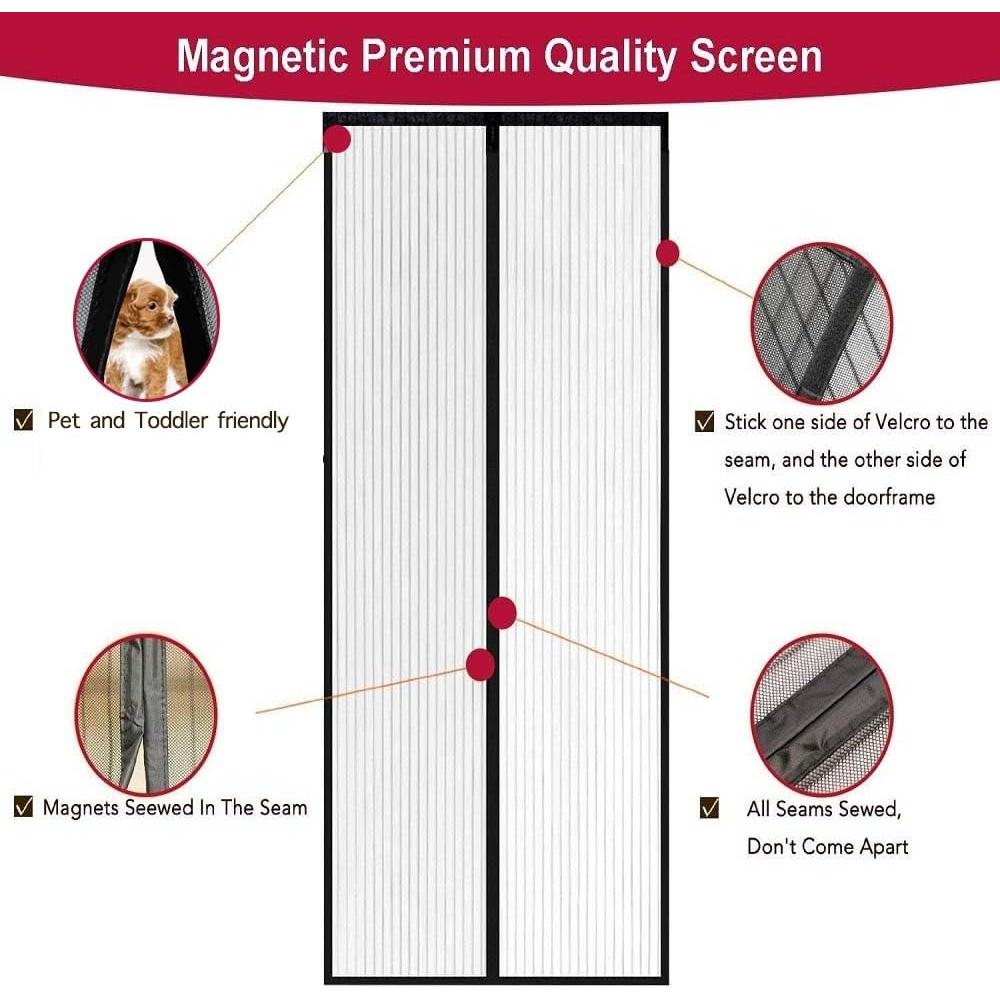 Puerta Pantalla Magnética Aloudy 39x99 cm con Velcro