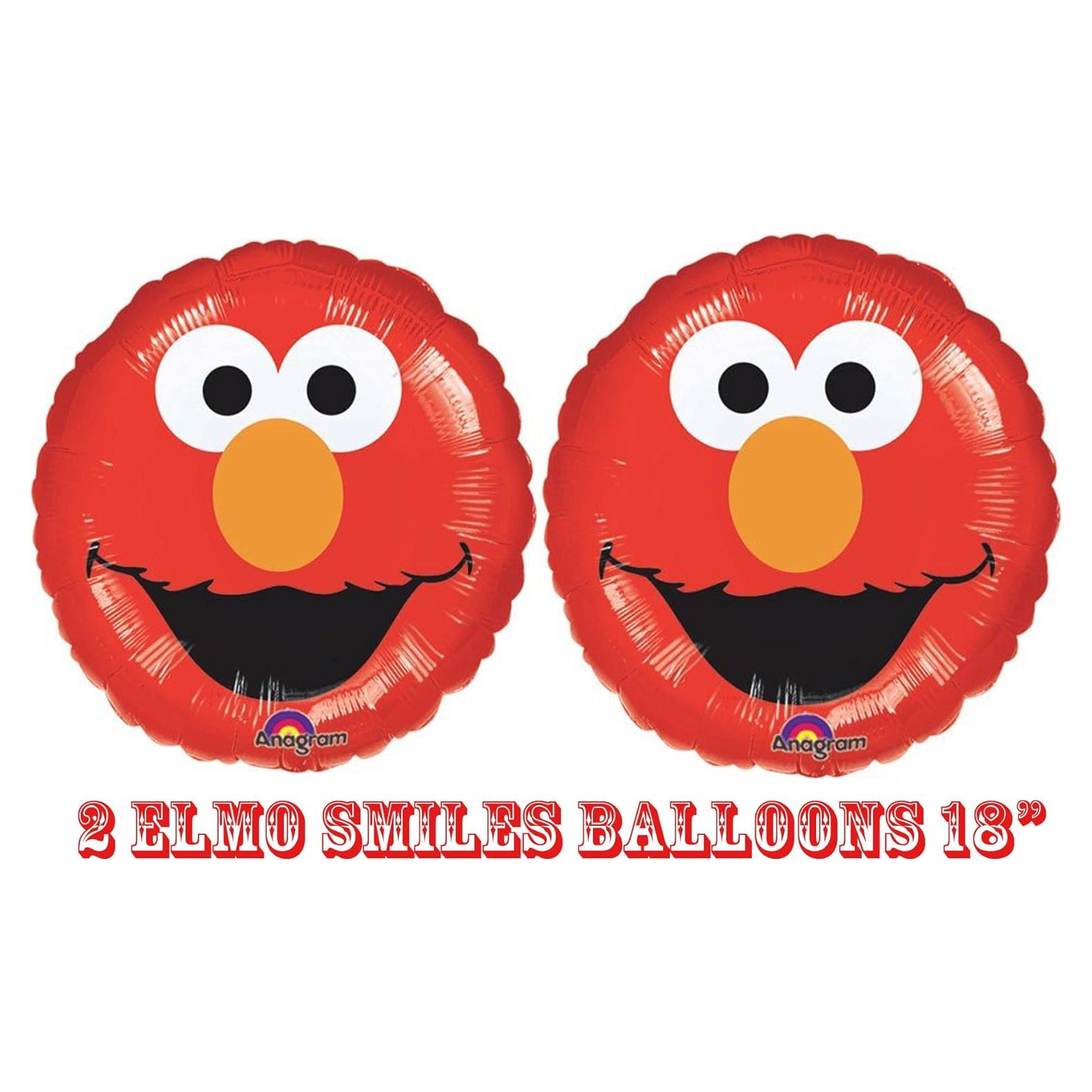 Globos de Aluminio Elmo Sonrisas Anagram 45.72 cm (2 Pzs)