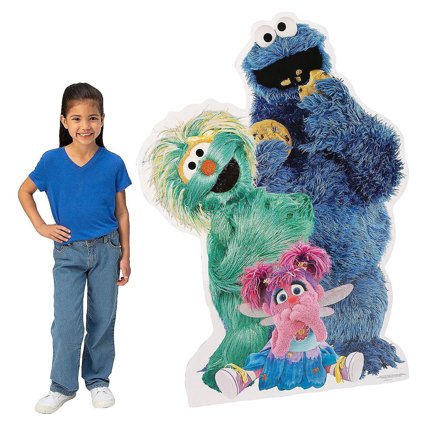 Cartón Recortado Plaza Sésamo 107.3x152.4 cm Monstruo Galletas