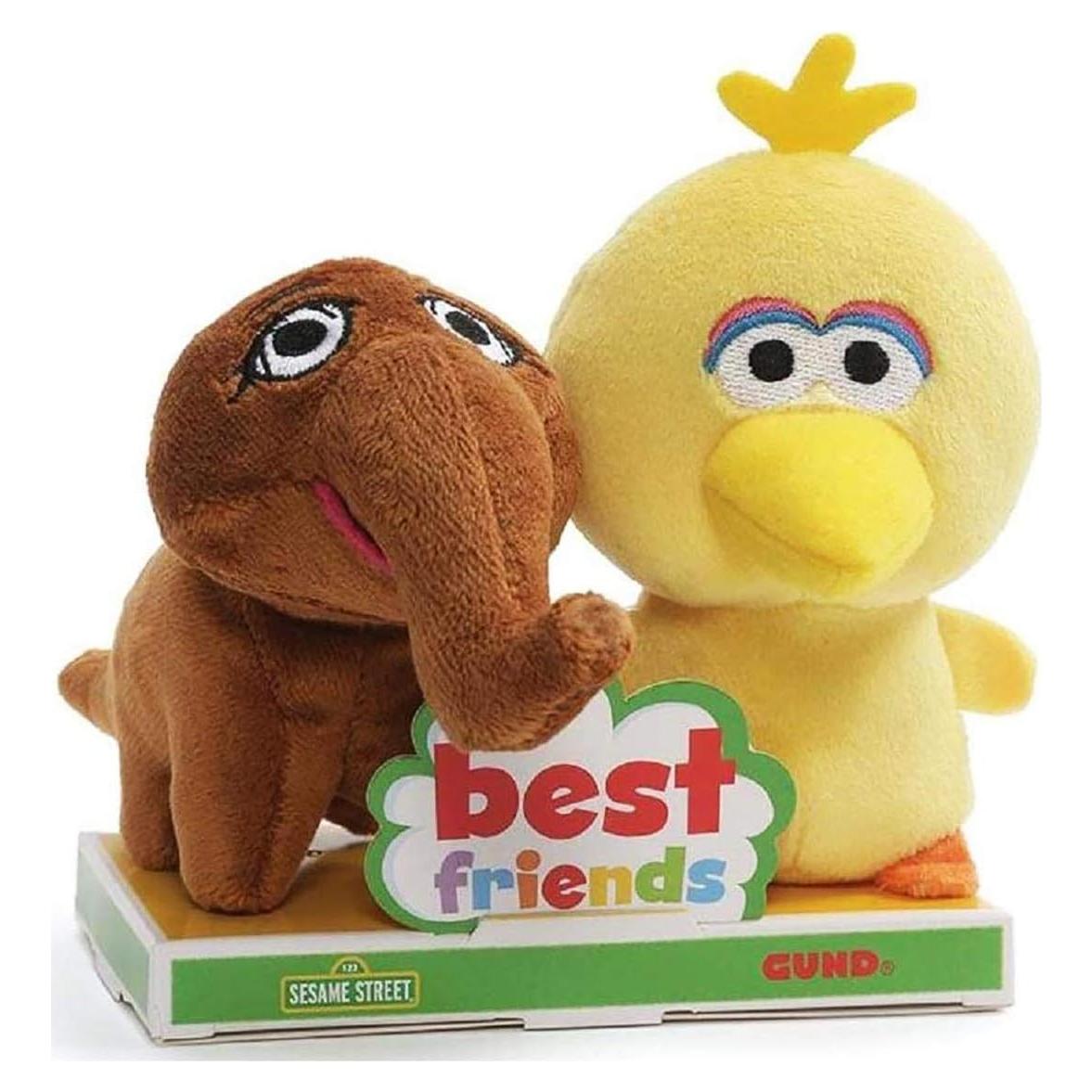 Set de Peluches GUND Calle Sésamo Big Bird y Snuffleupagus