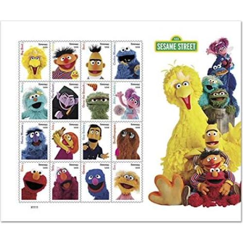 Sellos Forever USPS 2019 Sesame Street + 4 Pegatinas