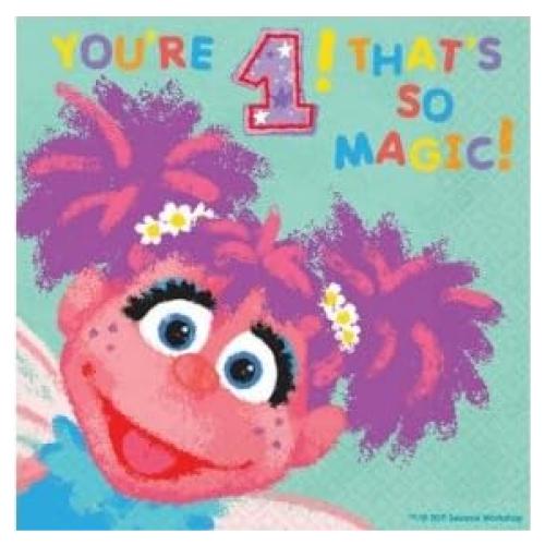 Servilletas de Almuerzo Abby Cadabby 1er Cumpleaños 36 Pzas