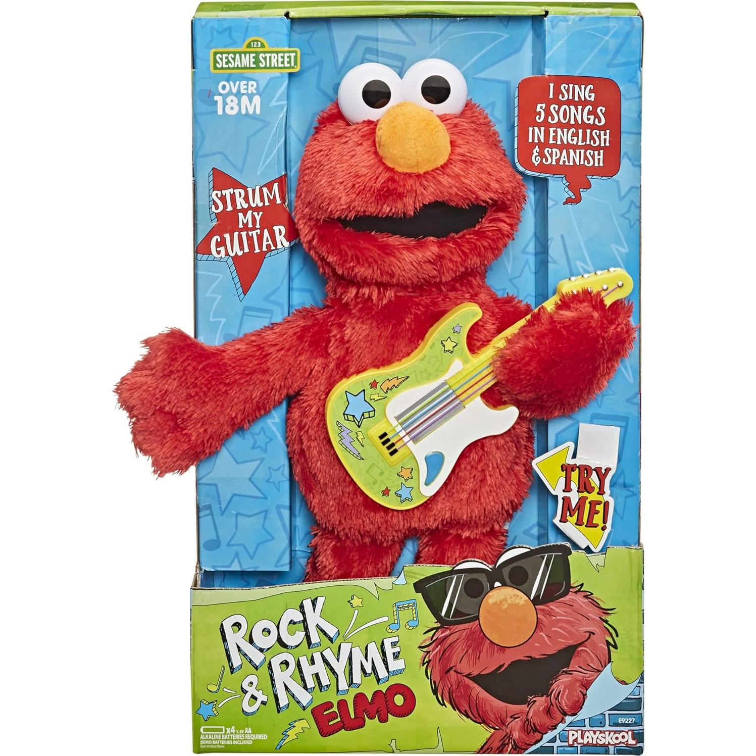 Elmo Hablante y Cantante de Rock y Rima Hasbro 40 cm