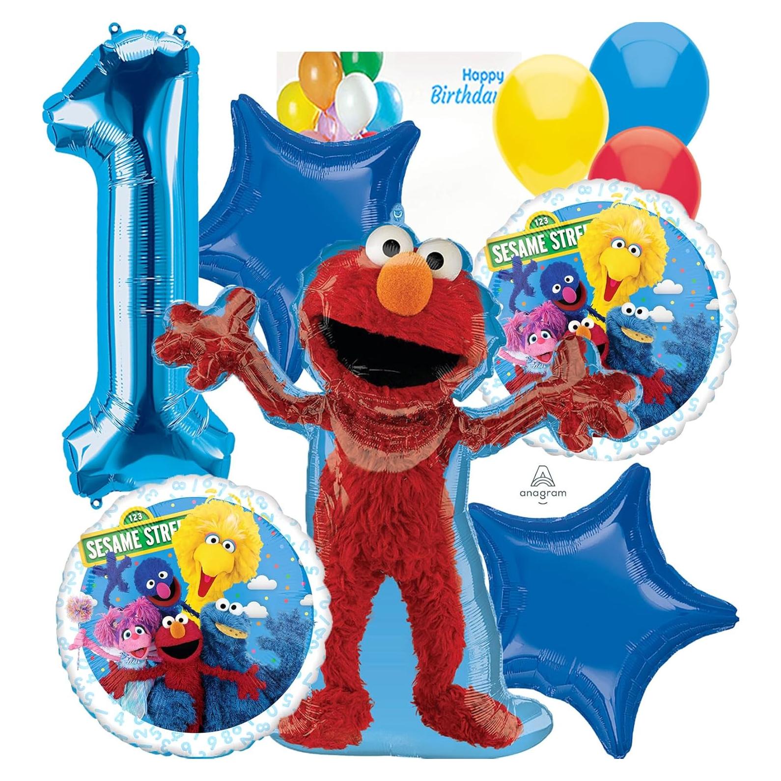 Ramo de Globos Elmo 1er Cumpleaños Amscan 25.4x17.8cm