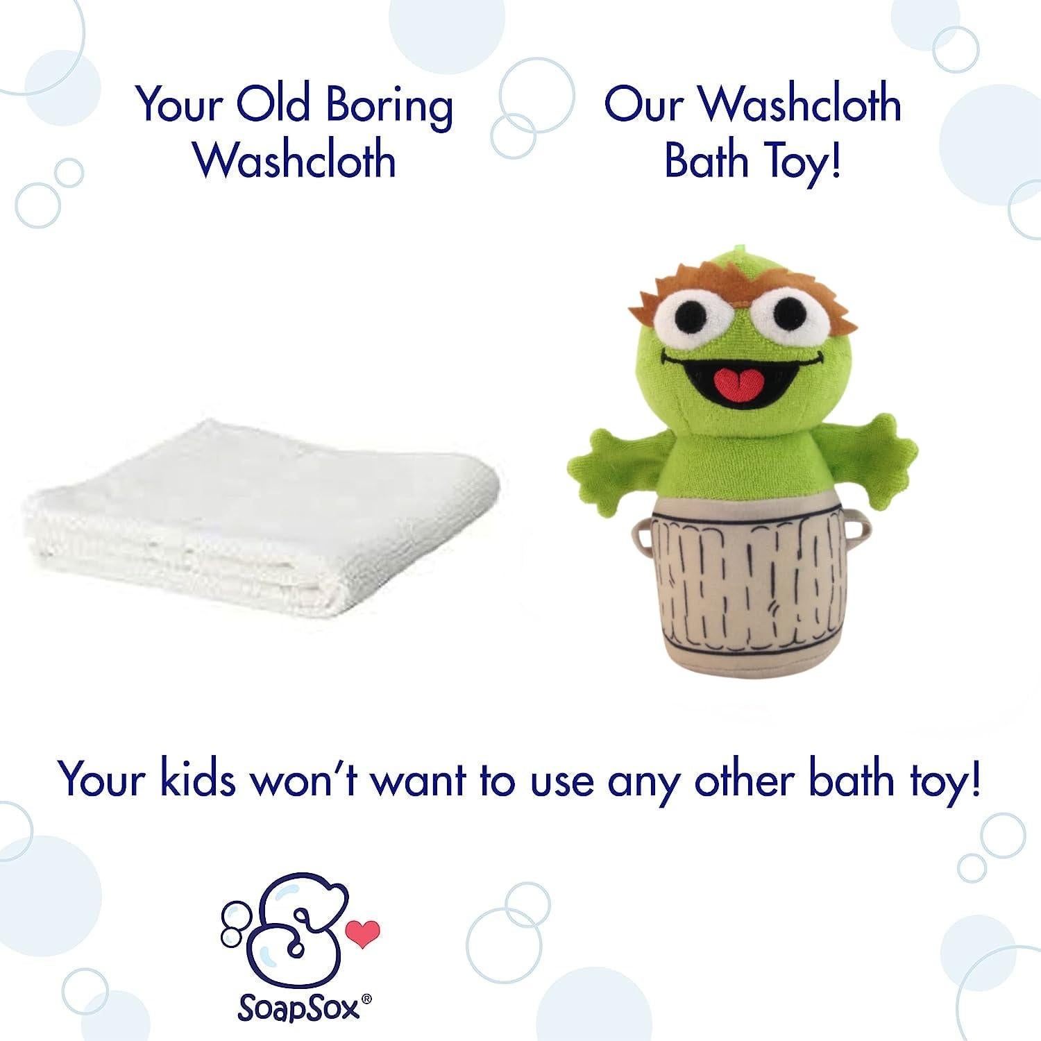 Esponja de Baño Exfoliante SoapSox Oscar el Gruñón 15cm