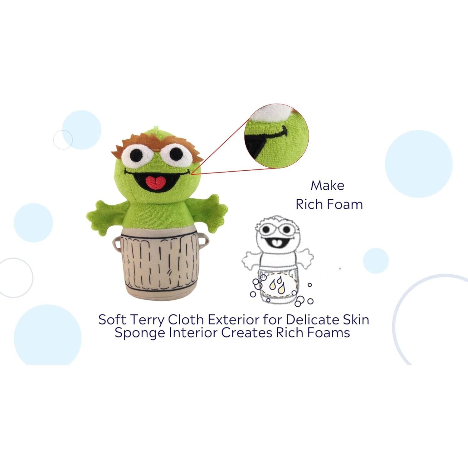 Esponja de Baño Exfoliante SoapSox Oscar el Gruñón 15cm