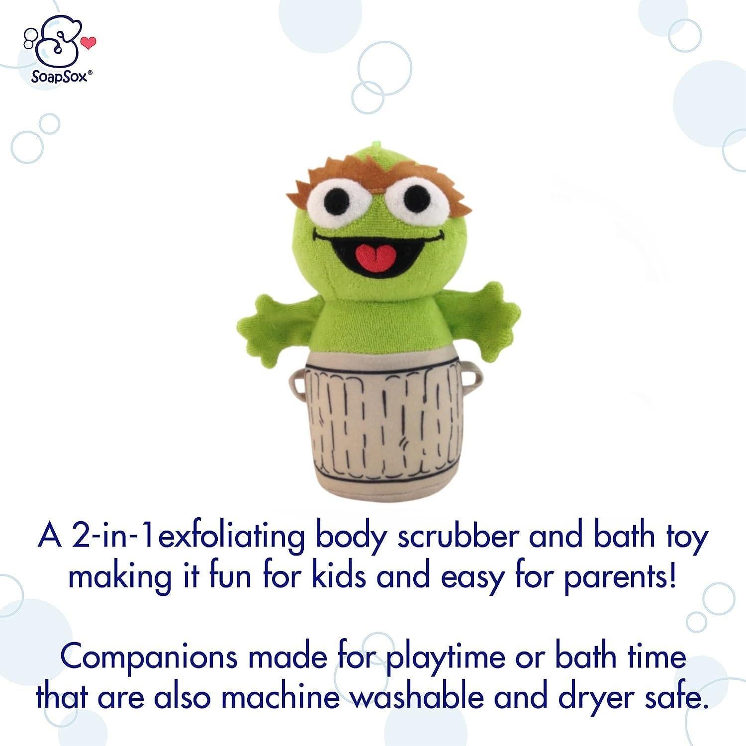 Esponja de Baño Exfoliante SoapSox Oscar el Gruñón 15cm