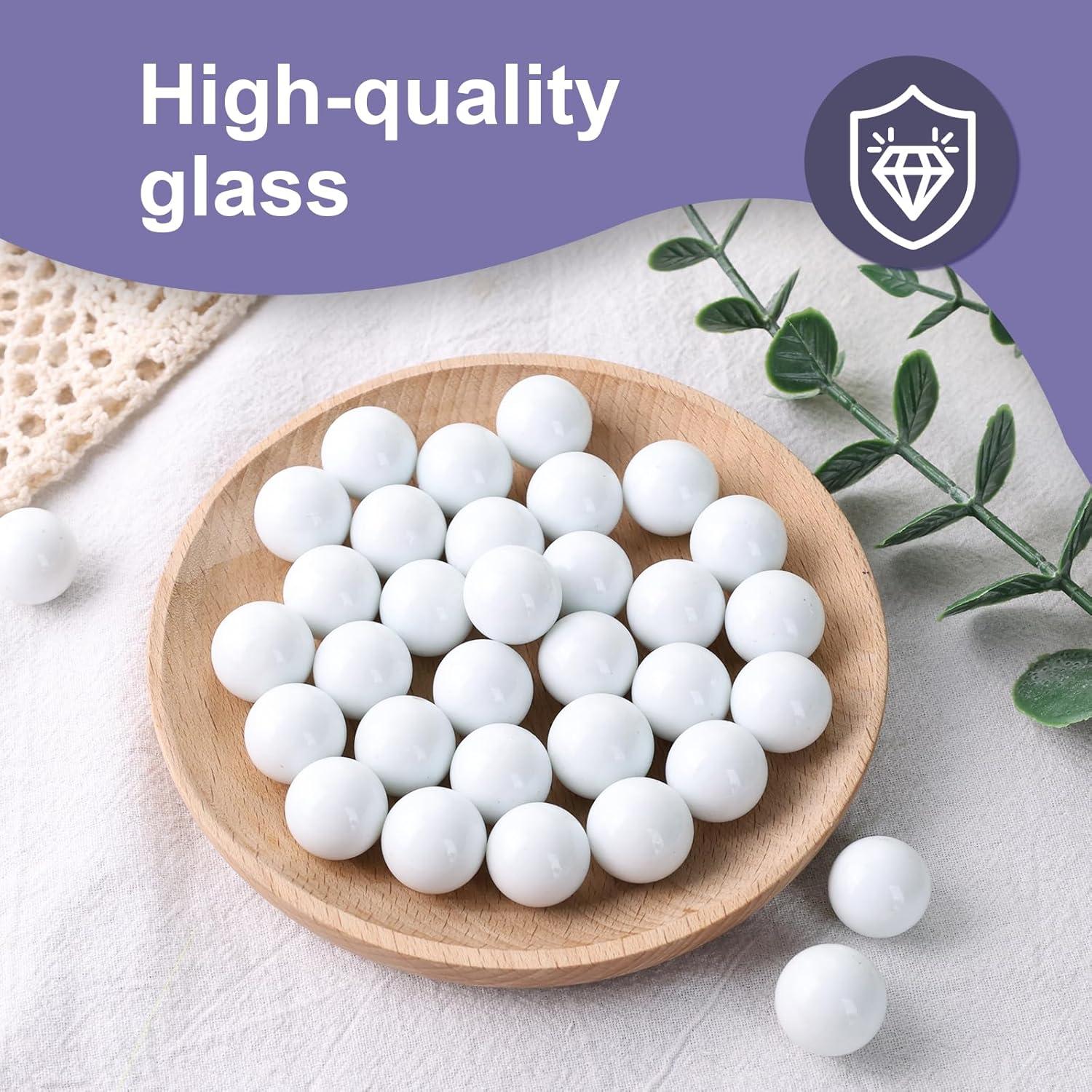 Canicas de Vidrio DomeStar 0.63 cm Blancas a Granel