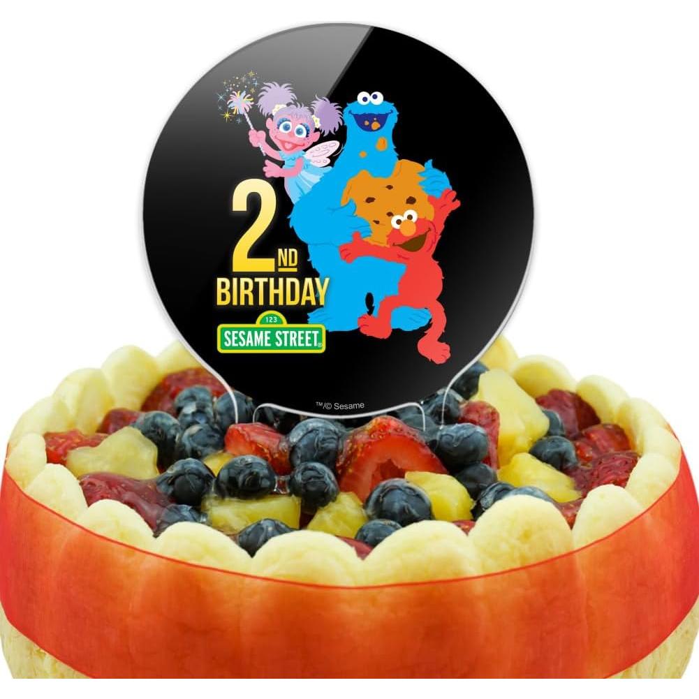 Adorno de Pastel Acrílico Plaza Sésamo Número 2 18.42 cm