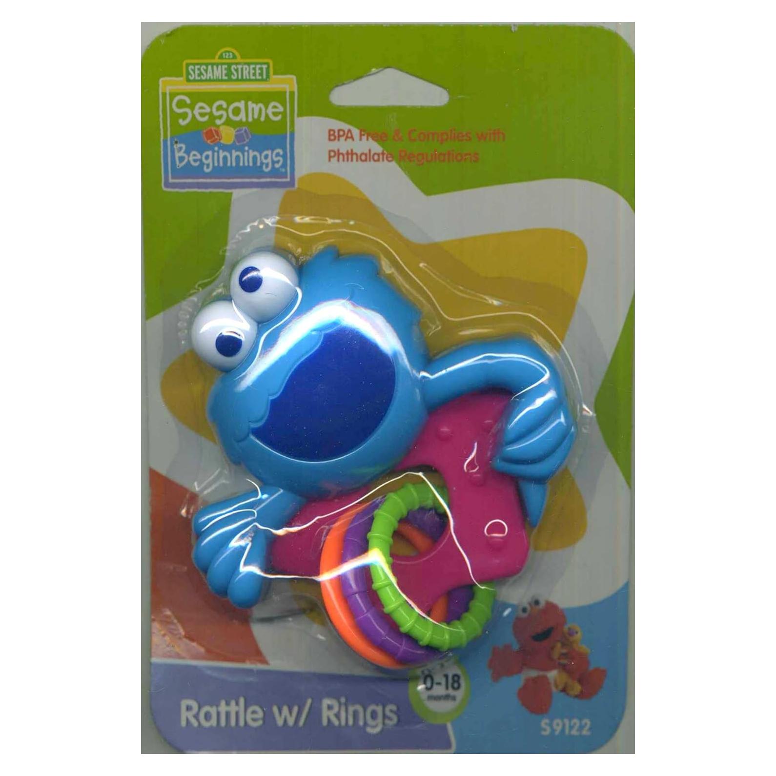 Sonajero de bebé Plaza Sésamo Baby King con anillos