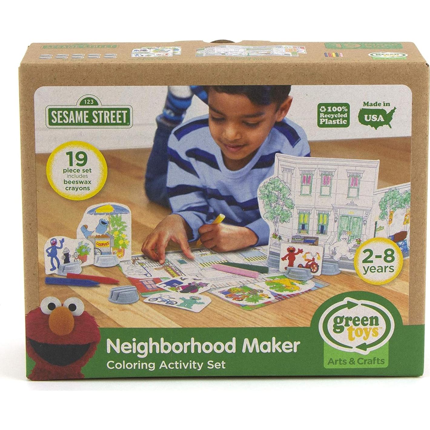 Juego de Actividades para Colorear Green Toys Neighborhood Maker - 19 Piezas