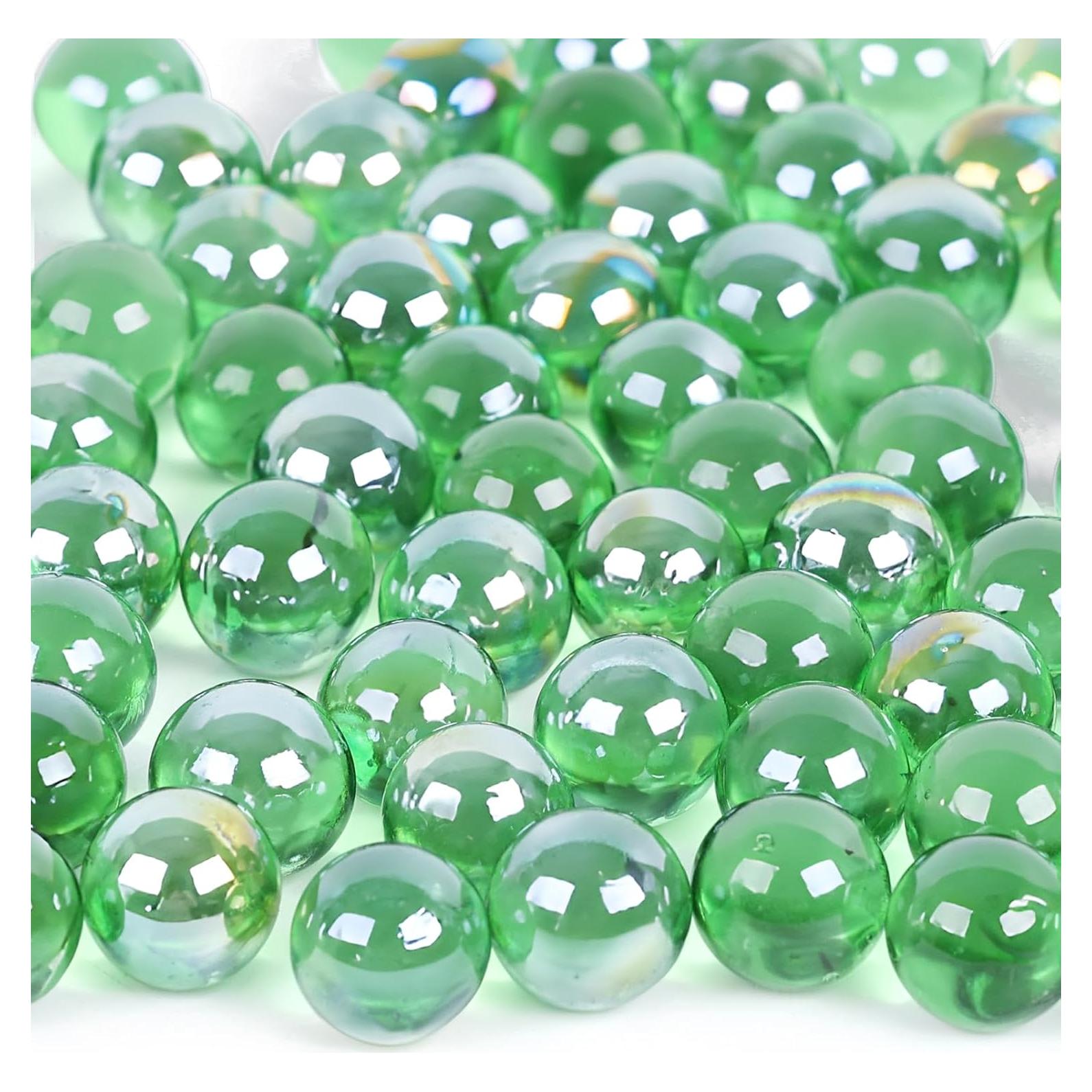 Canicas de Vidrio DomeStar 0.63 cm Verdes a Granel 0.45 kg