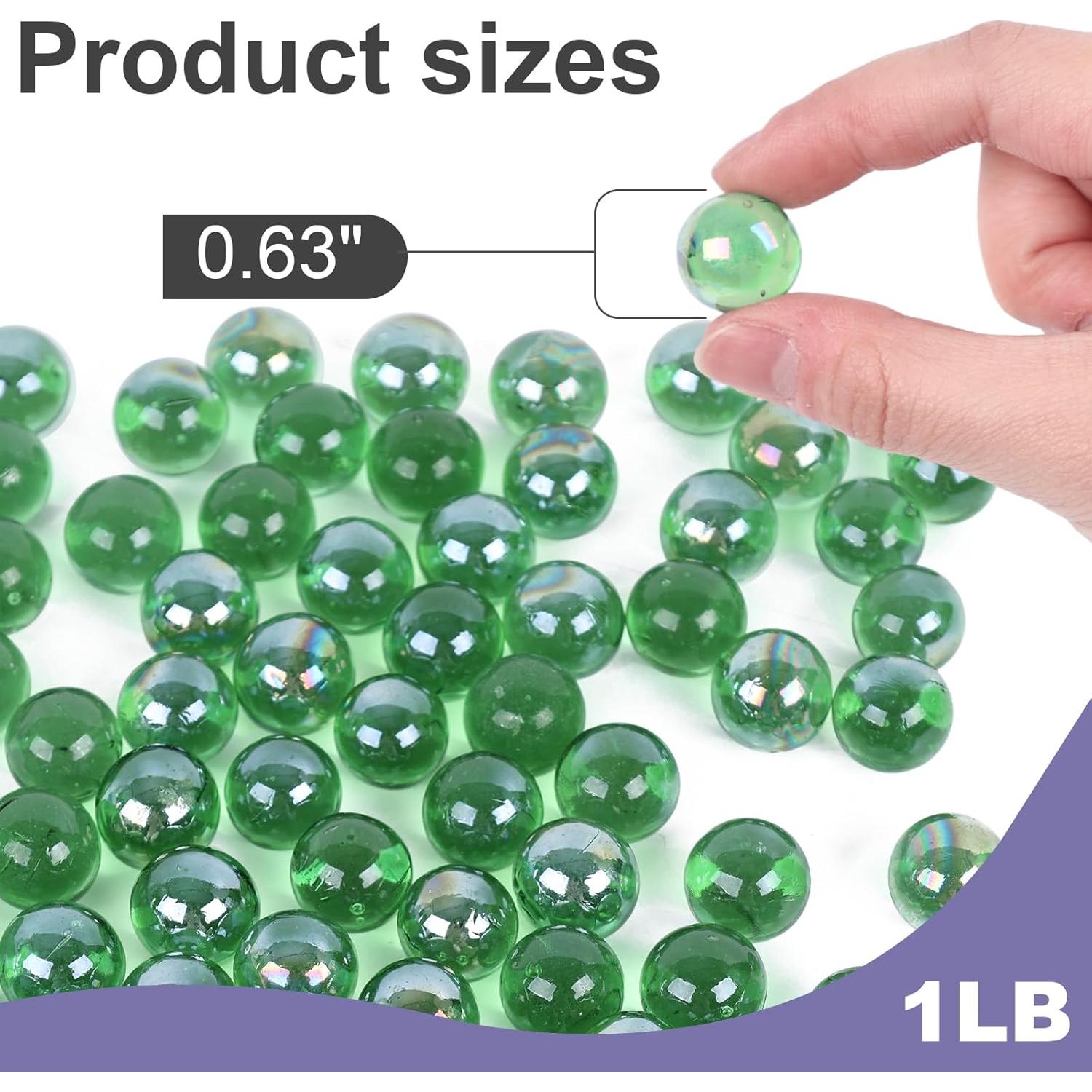 Canicas de Vidrio DomeStar 0.63 cm Verdes a Granel 0.45 kg
