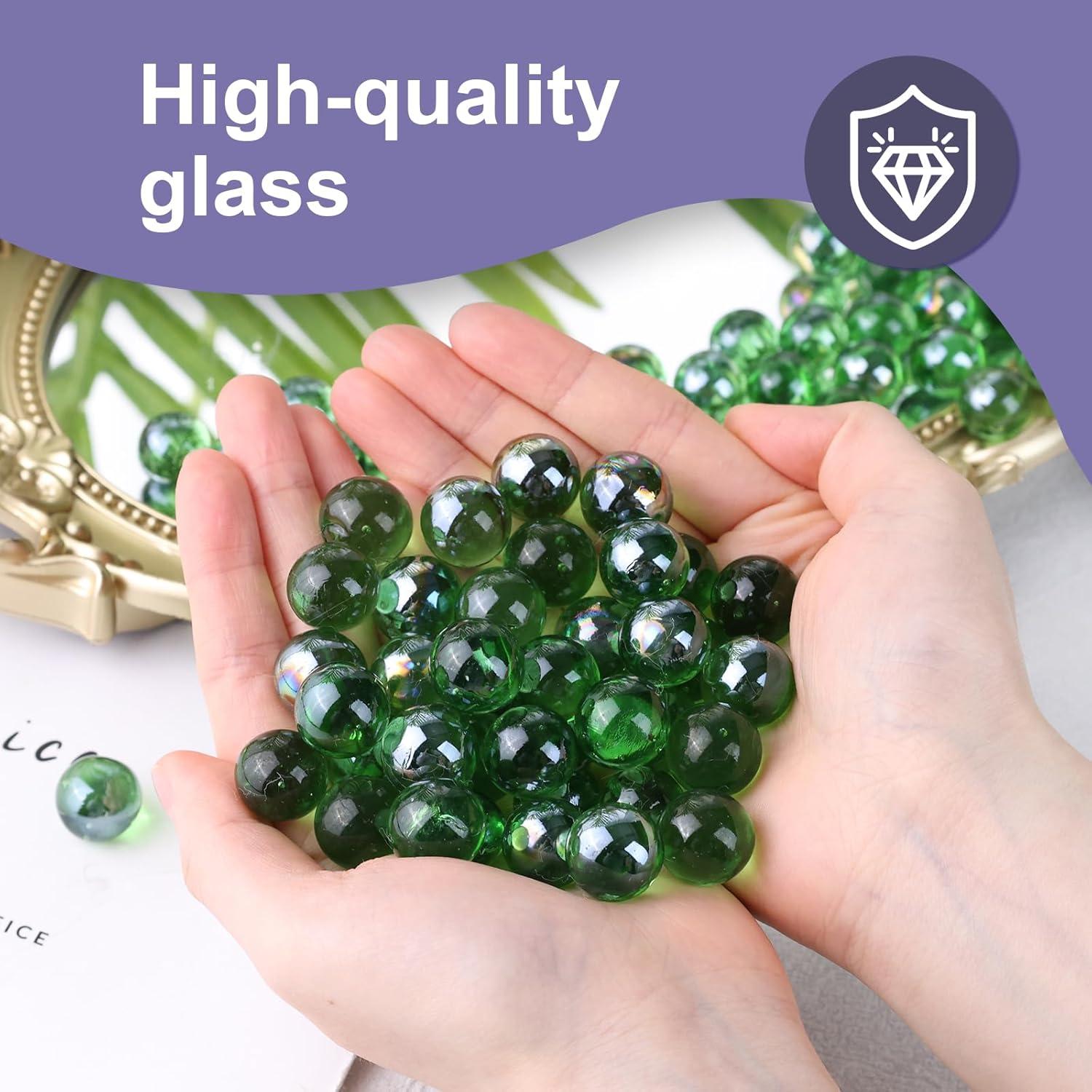 Canicas de Vidrio DomeStar 0.63 cm Verdes a Granel 0.45 kg