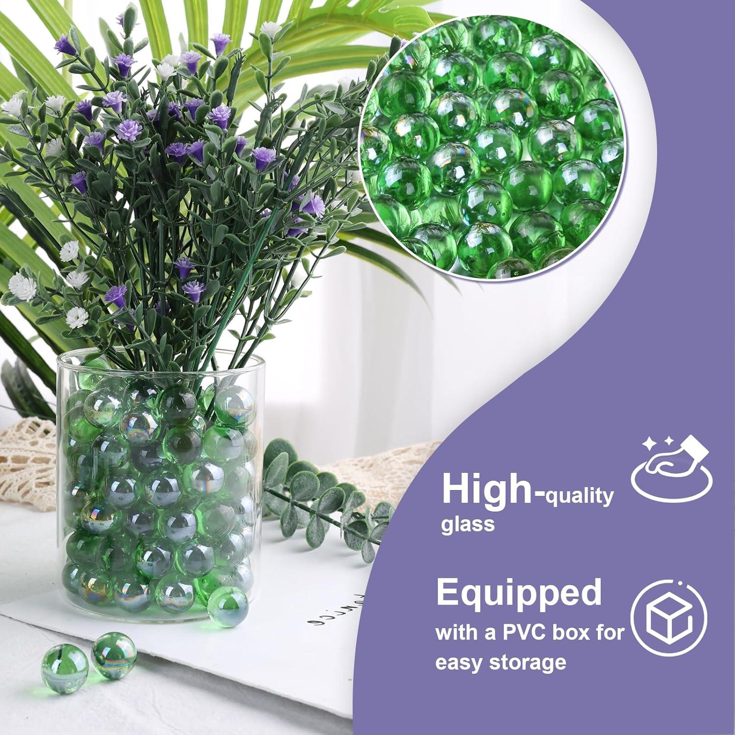 Canicas de Vidrio DomeStar 0.63 cm Verdes a Granel 0.45 kg