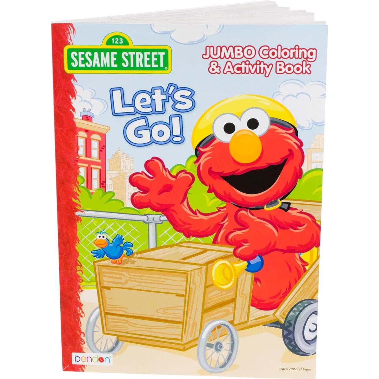 Libro para Colorear Sesame Street con 30 Pegatinas - 3 Libros