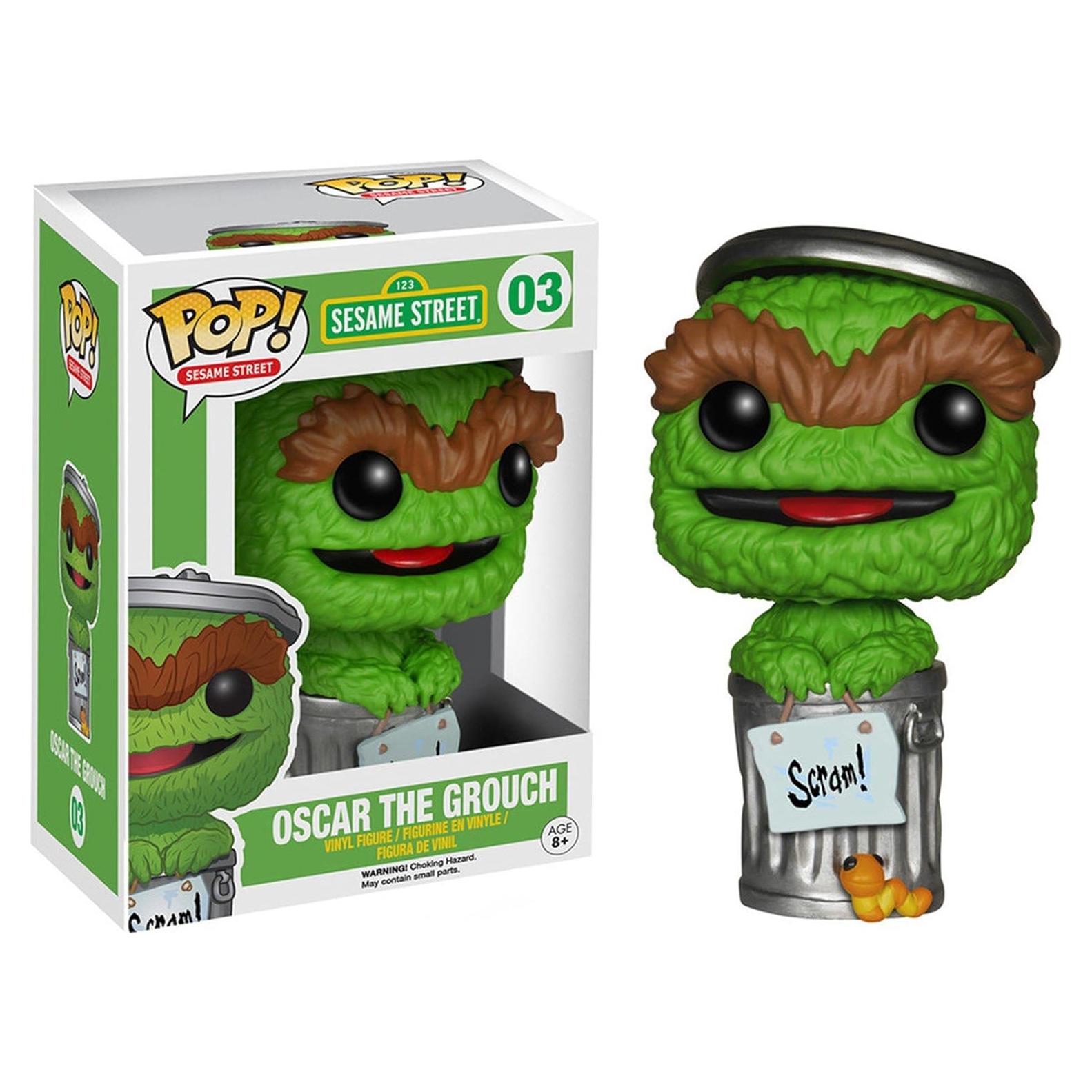 Figura de Acción Funko POP Plaza Sésamo Oscar el Gruñón 9.5 cm