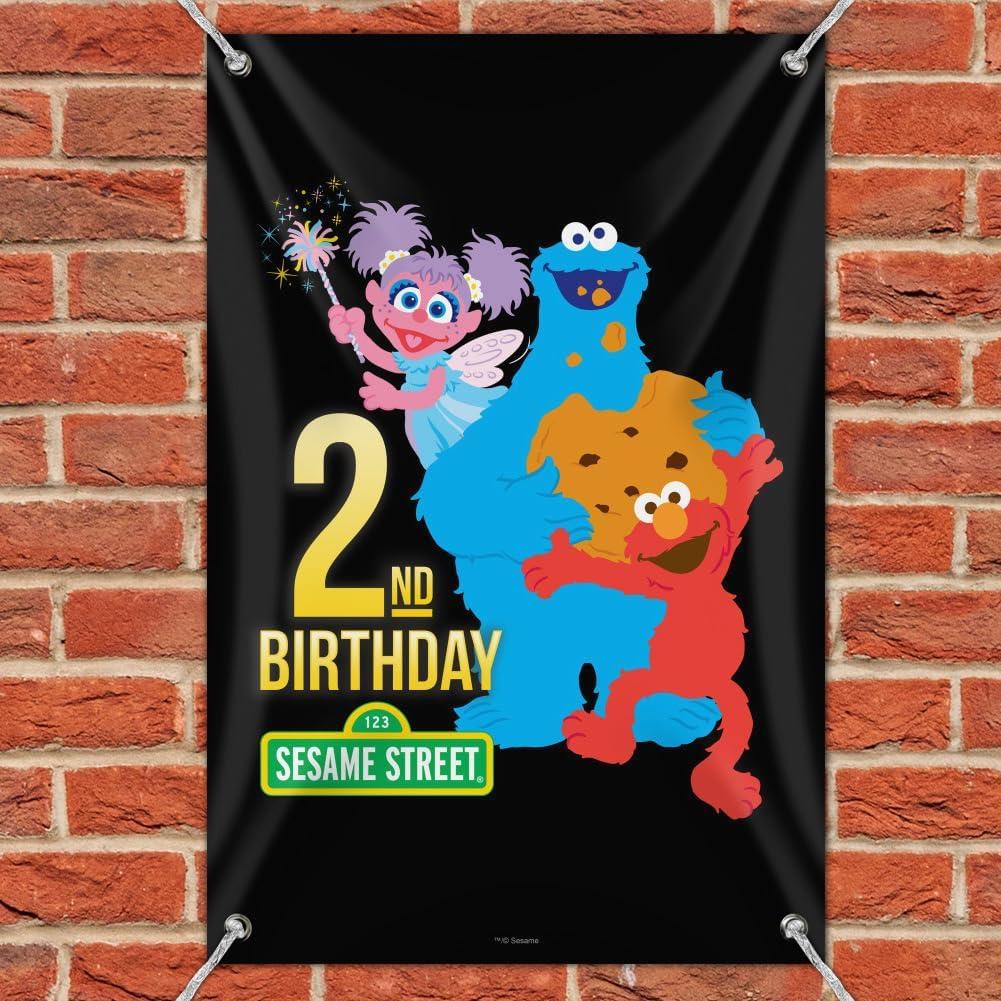 Banner de Cumpleaños Plaza Sésamo 84cm x 56cm - Graphics & More