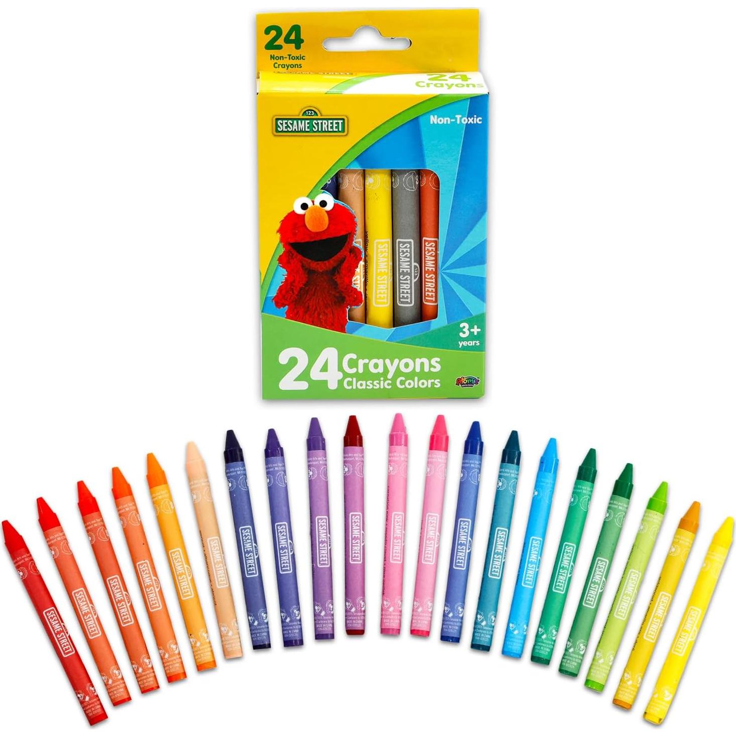 Set de Crayones Jumbo Plaza Sésamo - 34 Piezas para Niños