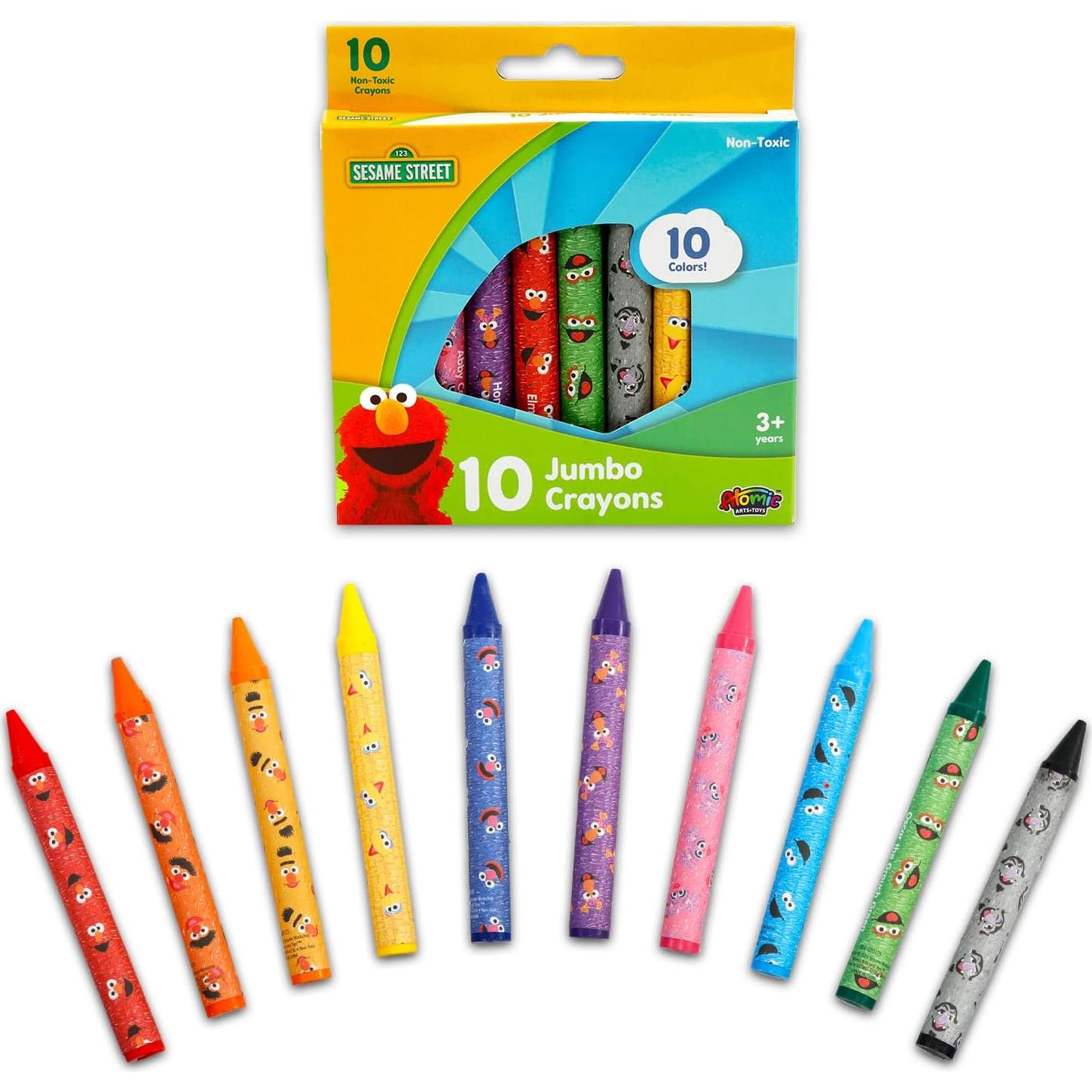 Set de Crayones Jumbo Plaza Sésamo - 34 Piezas para Niños