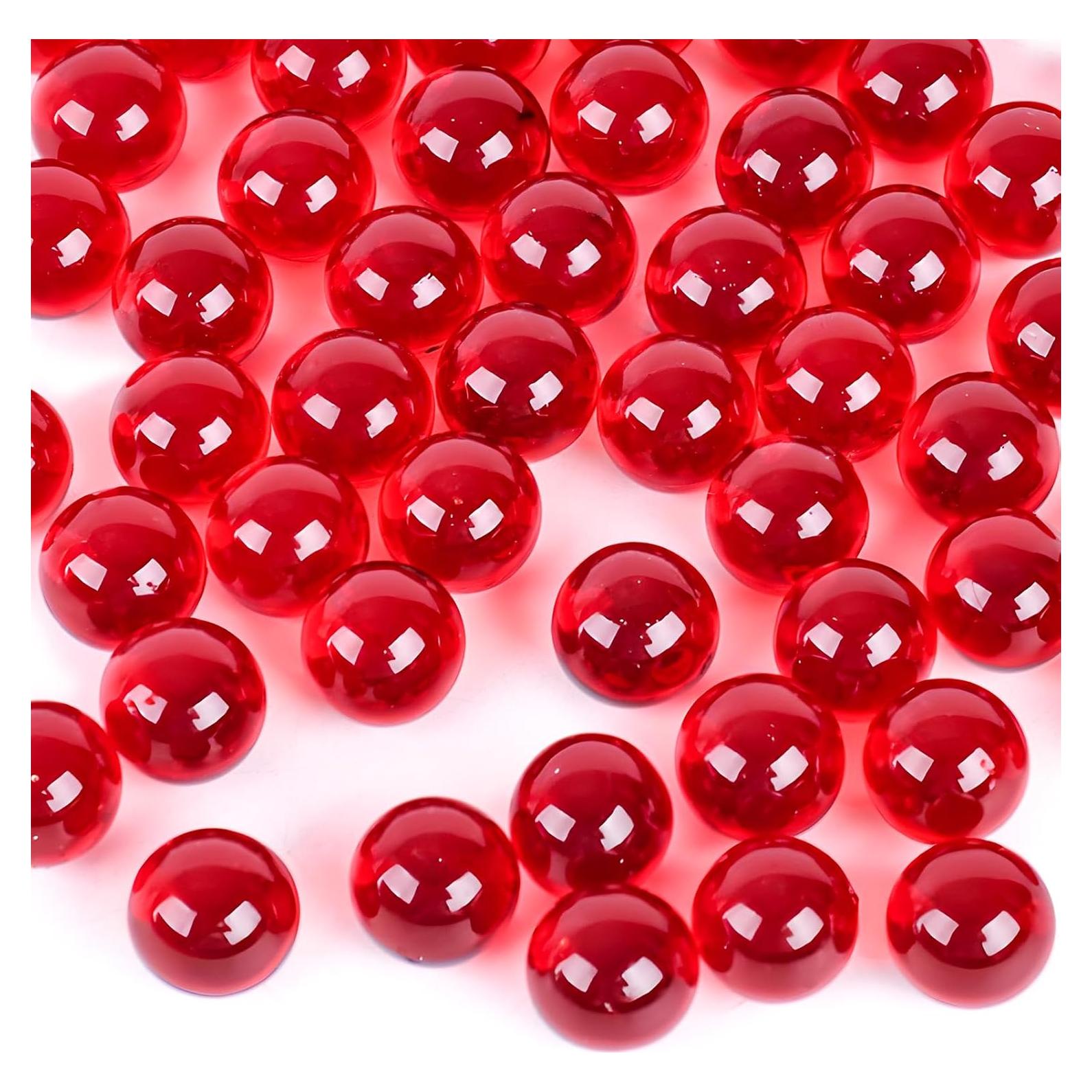 Canicas de Vidrio DomeStar 0.63 cm Rojas a Granel 0.45 kg