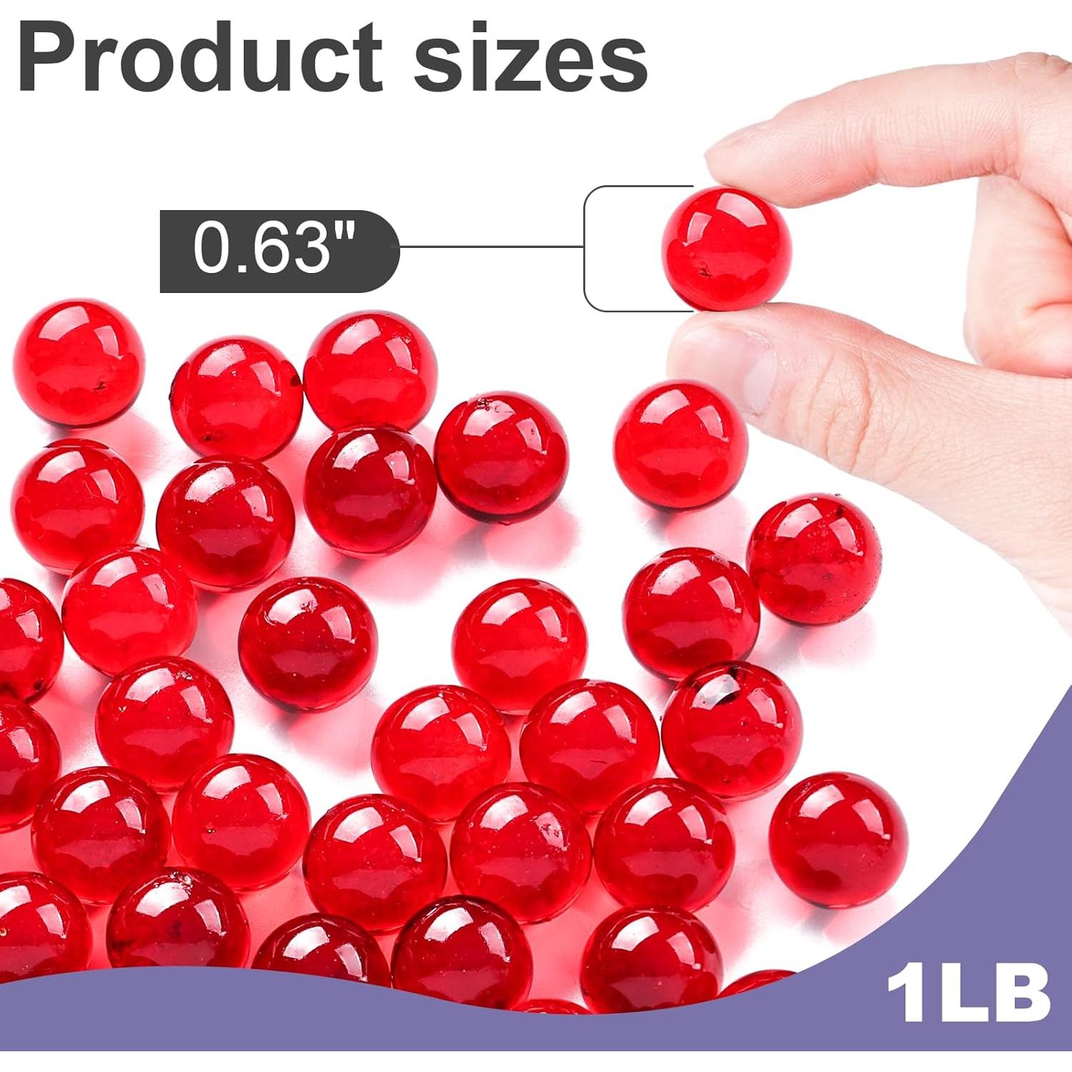 Canicas de Vidrio DomeStar 0.63 cm Rojas a Granel 0.45 kg