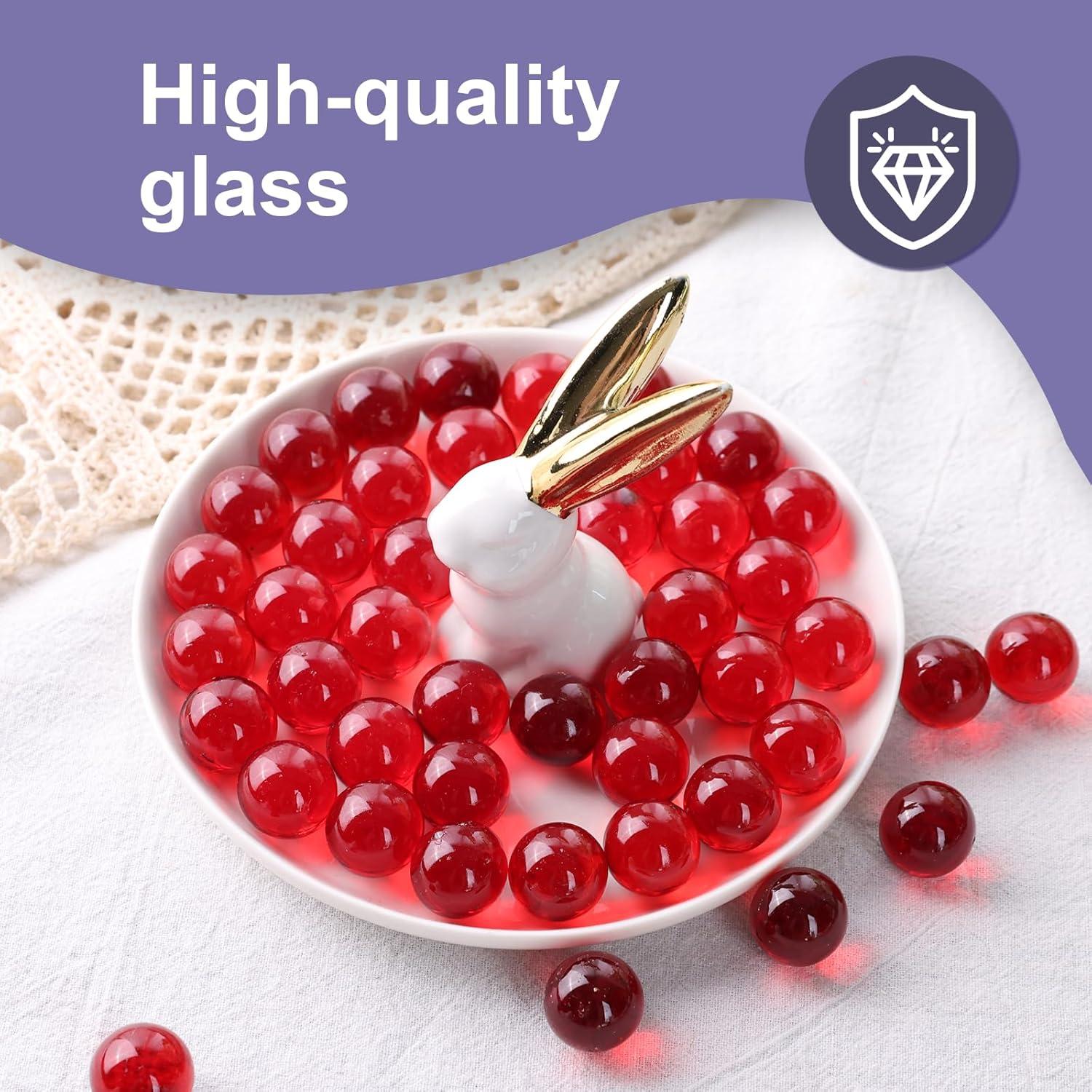 Canicas de Vidrio DomeStar 0.63 cm Rojas a Granel 0.45 kg