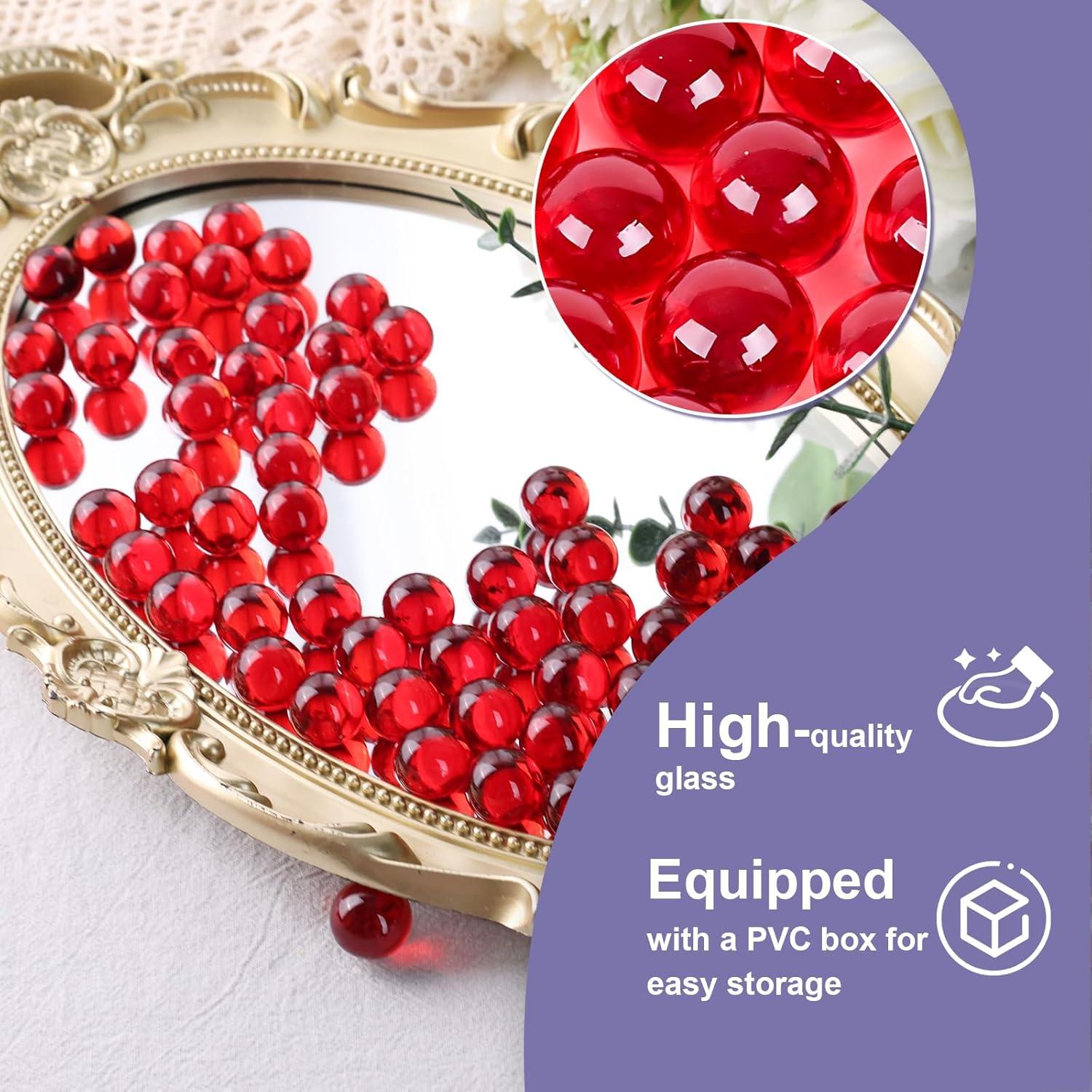 Canicas de Vidrio DomeStar 0.63 cm Rojas a Granel 0.45 kg