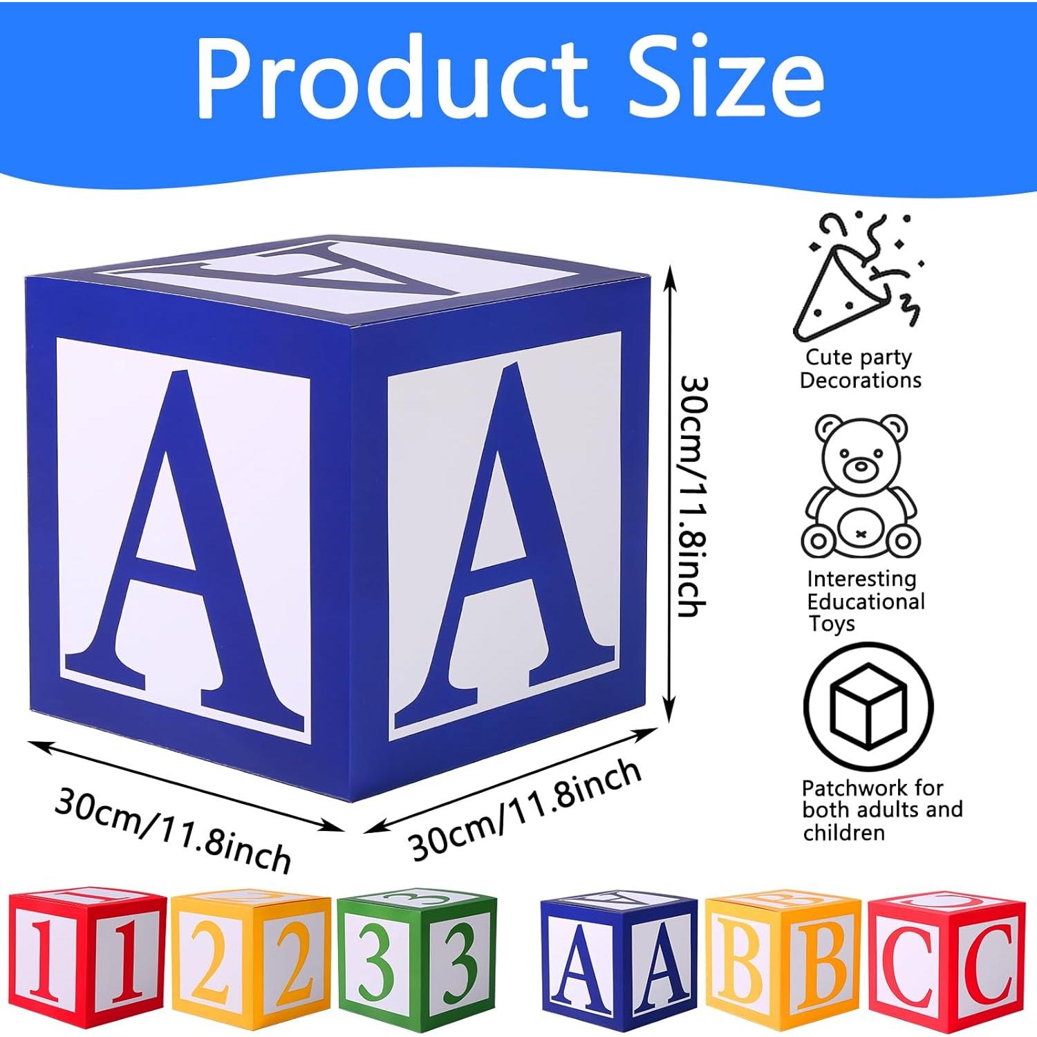 6 Cajas de Globos ABC123 para Fiesta - PFAMKEER - 30 cm