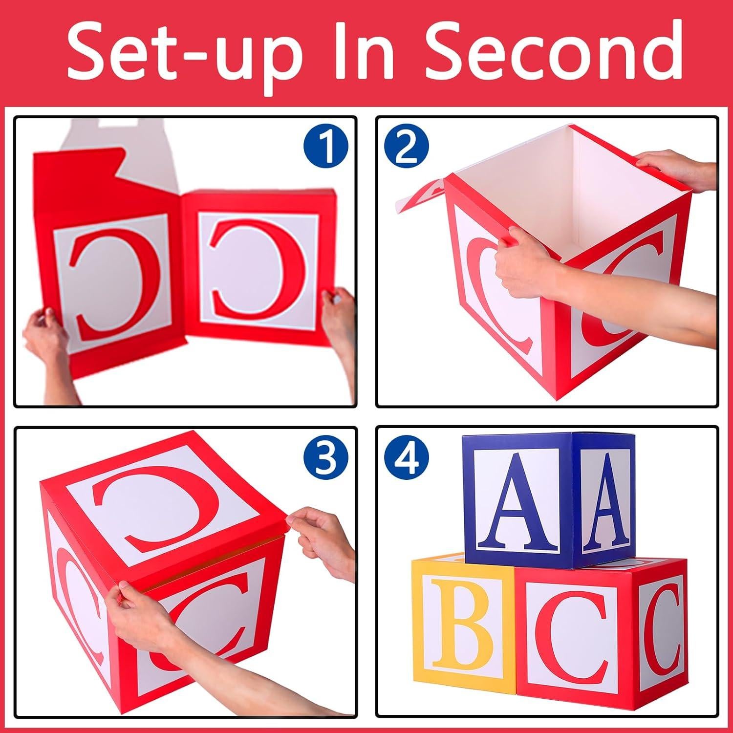 6 Cajas de Globos ABC123 para Fiesta - PFAMKEER - 30 cm