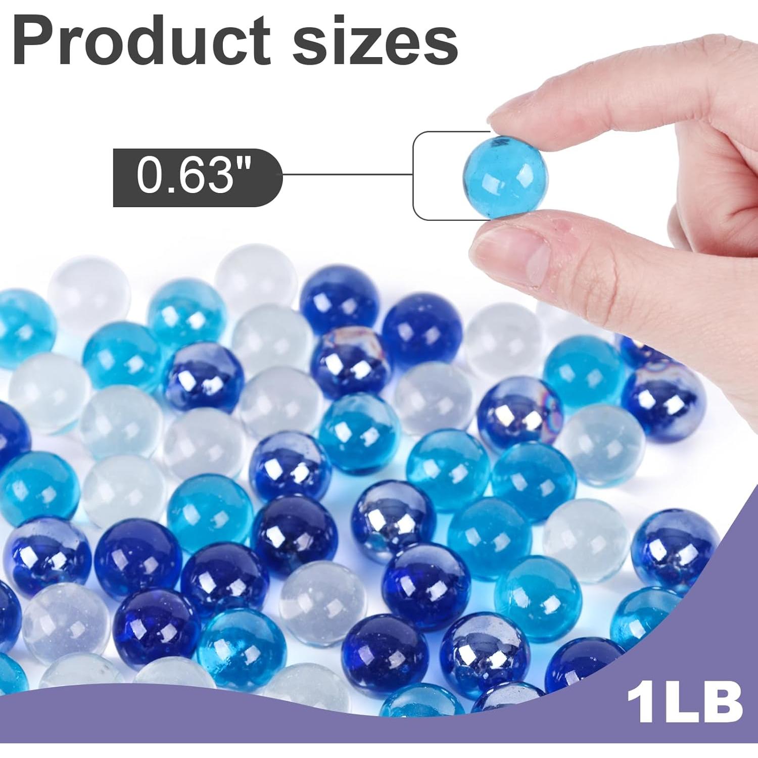 Canicas de Vidrio DomeStar 0.63 cm Azul para Decoración