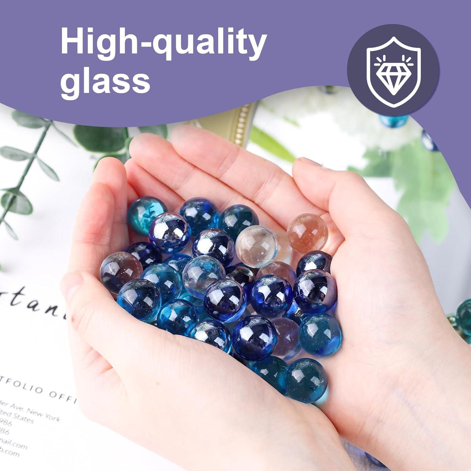 Canicas de Vidrio DomeStar 0.63 cm Azul para Decoración